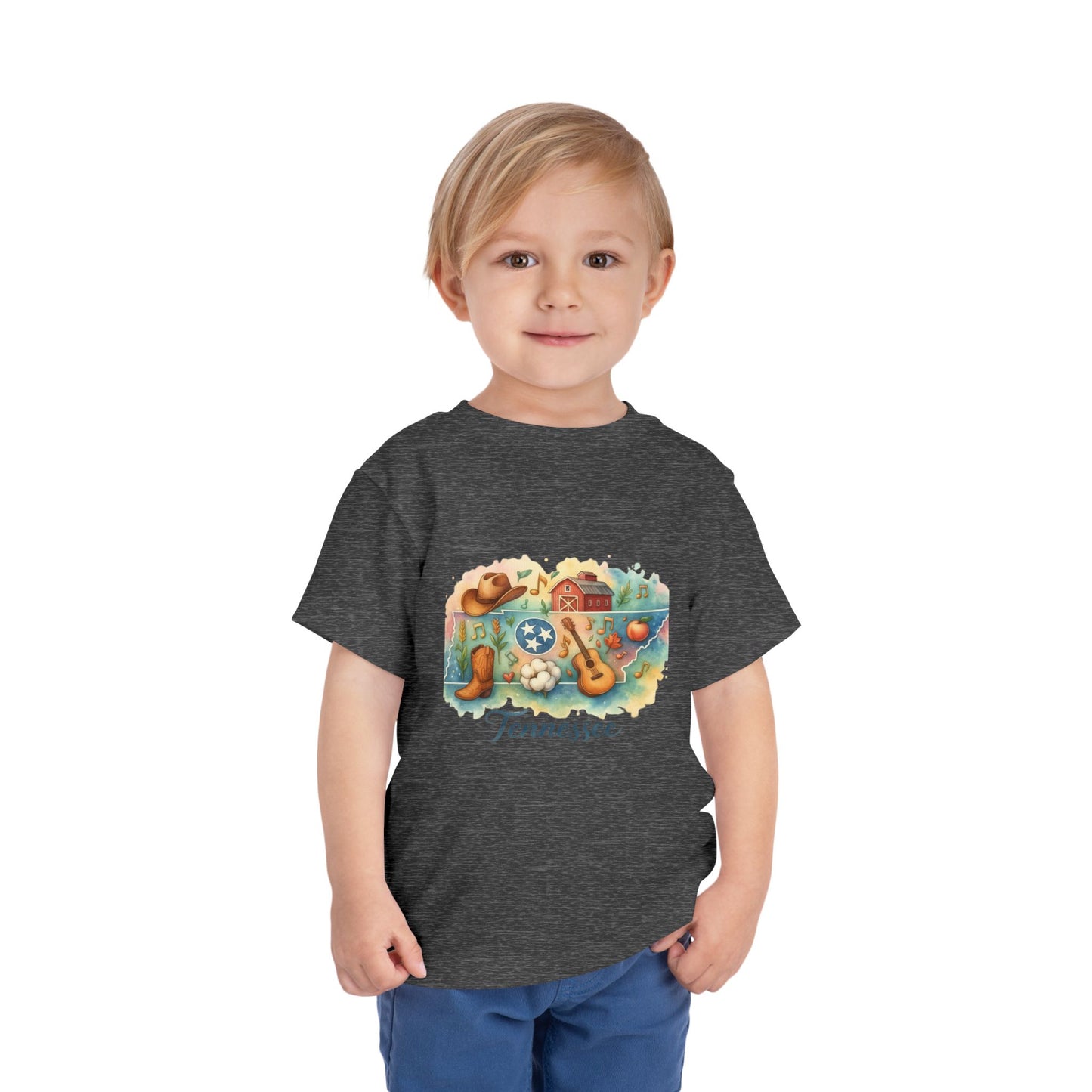 Toddler Tee Tennessee Watercolor Illustration