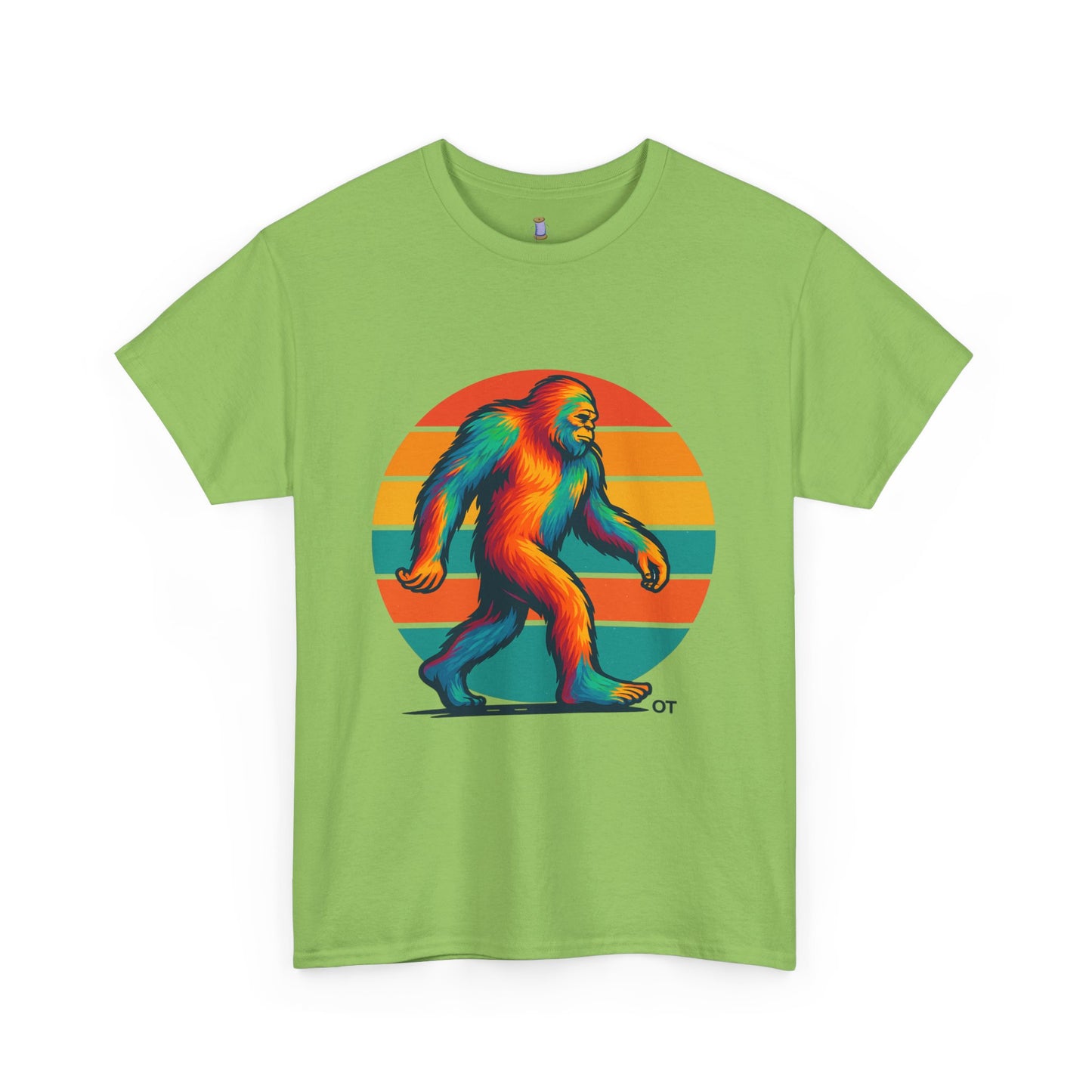 Colorful Bigfoot Unisex T-Shirt, Fun Graphic Tee for Nature Lovers, Perfect for Holidays, Festivals, Camping, Gifts