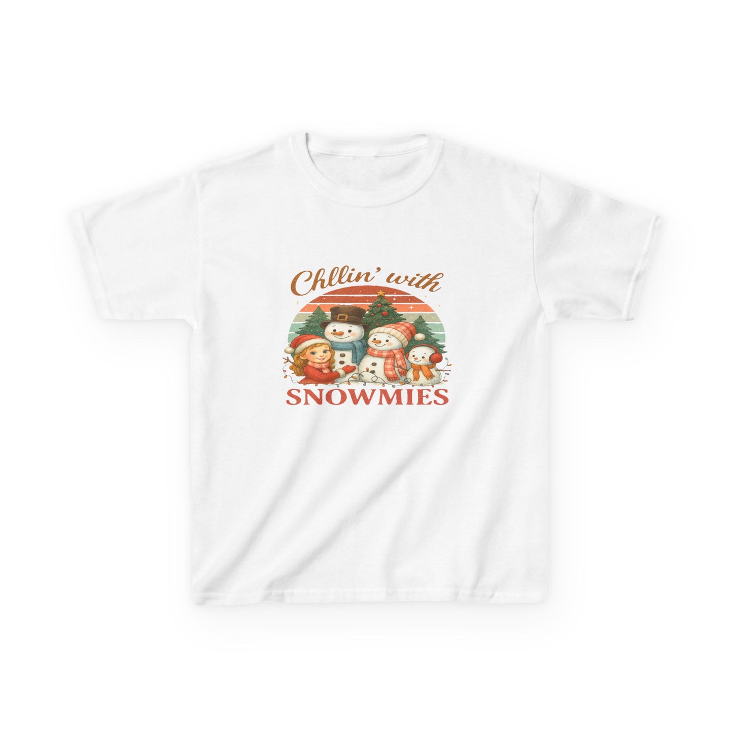 Chillin' with Snowmies Kids Christmas Tee