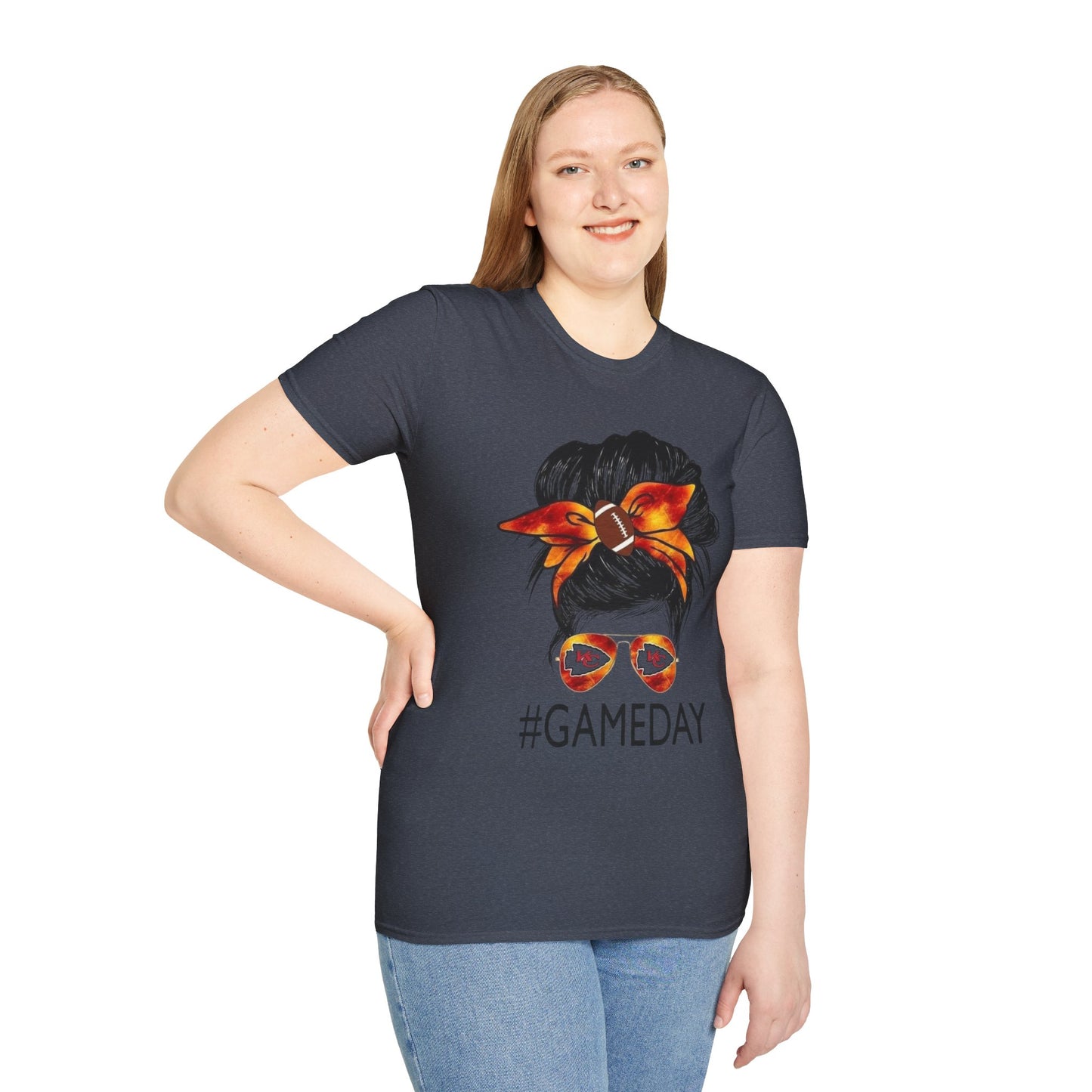 #GAMEDAY Unisex Softstyle T-Shirt, Game Day Shirt, Sports Fan Tee, Casual Everyday Wear, Cheerwear, Gift for Sports Lovers