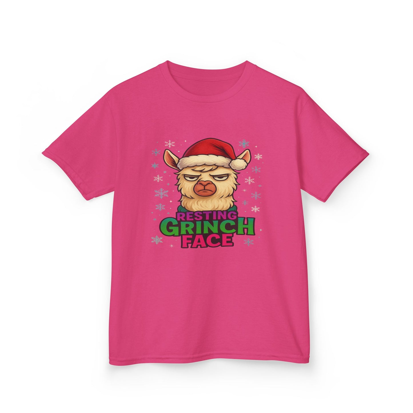 Grumpy Llama Christmas Tee - Resting Grinch Face