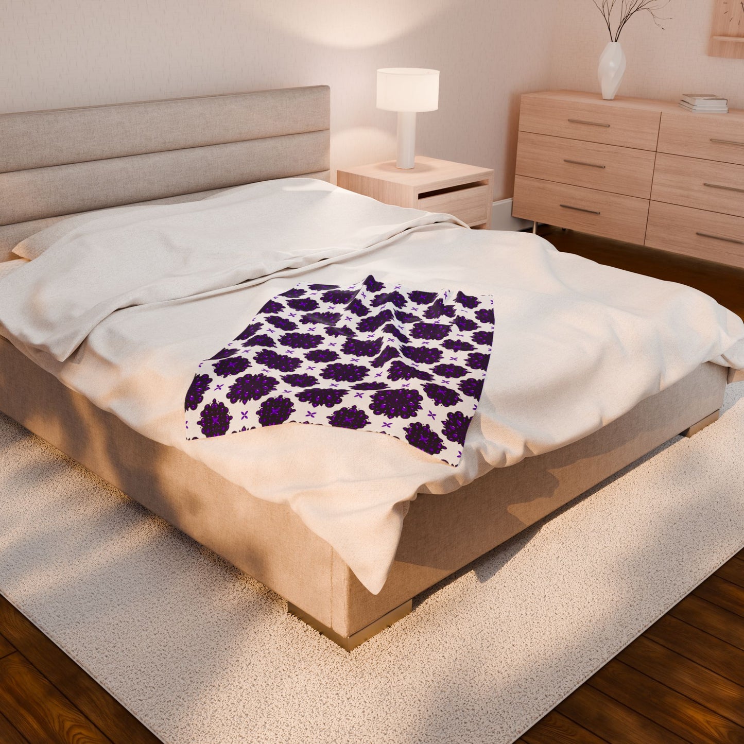 Cozy Velveteen Plush Blanket - Luxurious Soft Throw for Home, Gift for Winter, Boho Decor, Couch Blanket, Spa Essentials