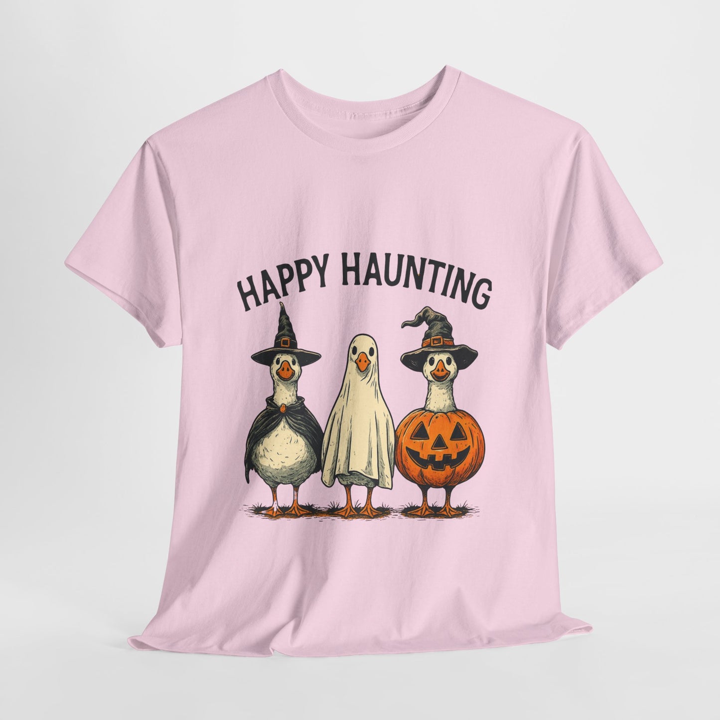 Happy Haunting Geese Halloween Tee