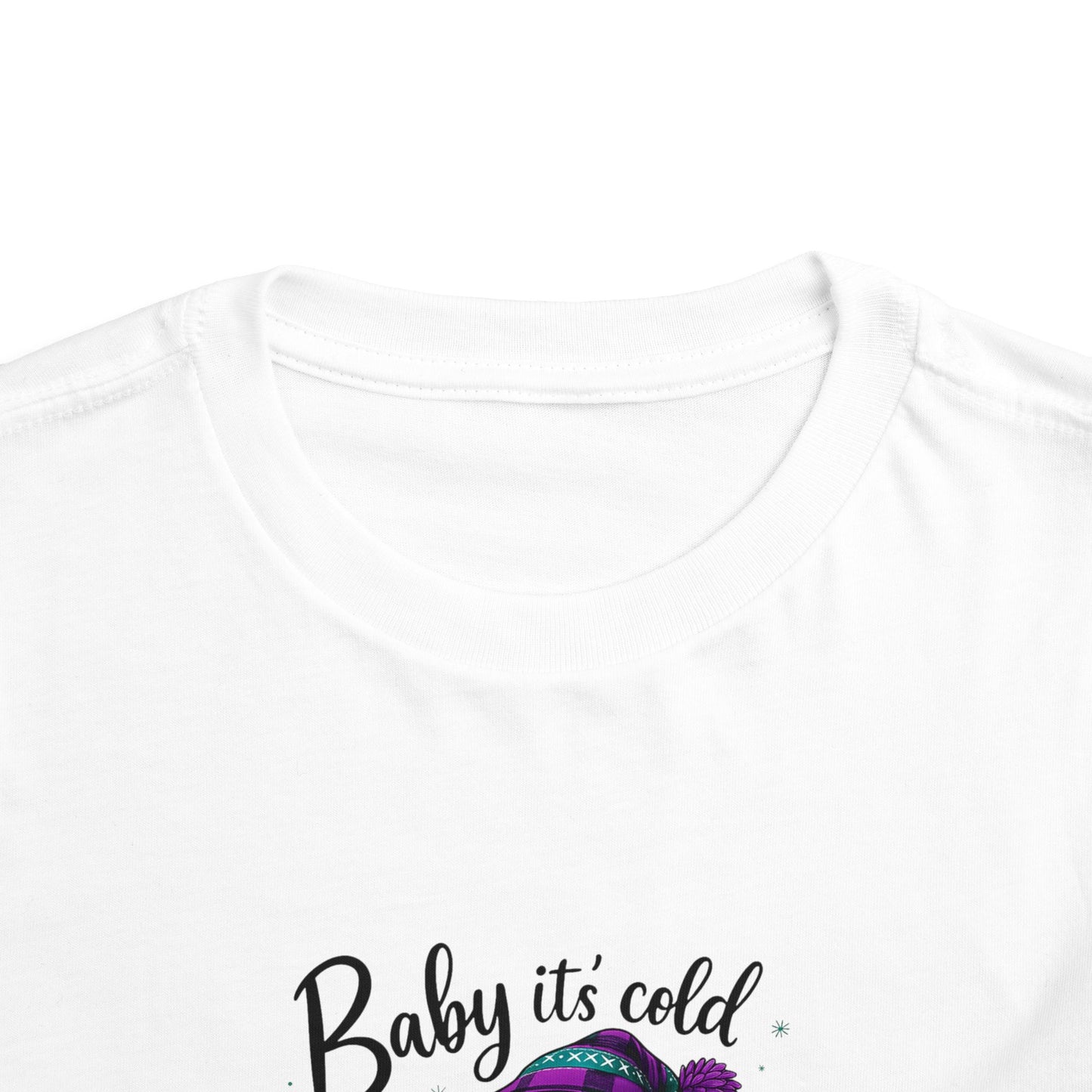 Baby It's Cold Outside Snowman Toddler Christmas Tee