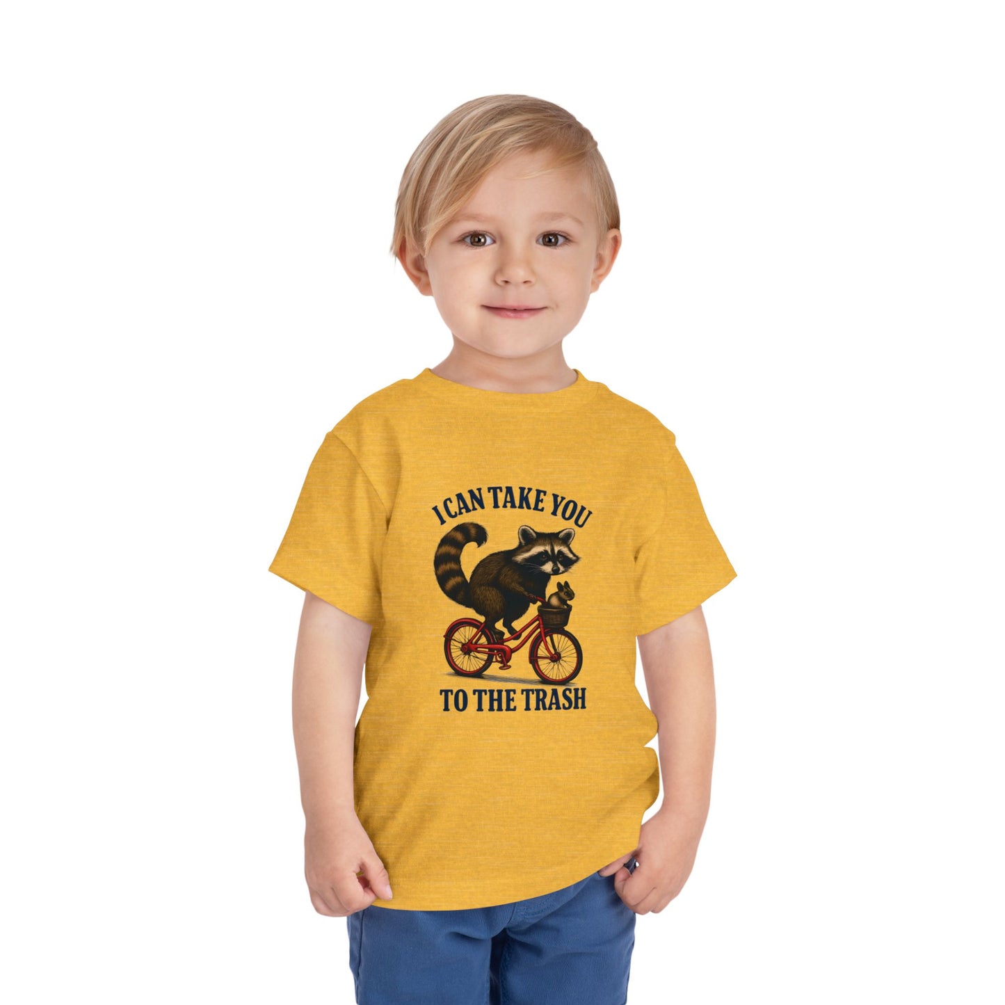 Raccoon Bike Ride Toddler Christmas Tee