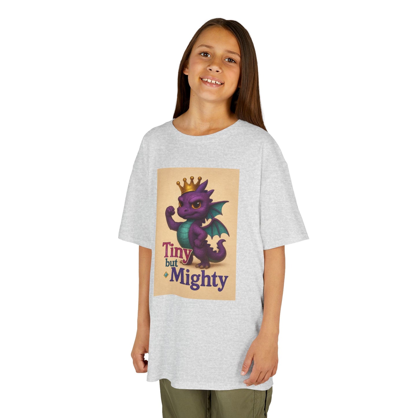 Kids Dragon Tee, Fun Kids T-Shirt, Tiny but Mighty Shirt, Unique Kids Apparel, Gift for Young Adventurers, Cute Dragon Design