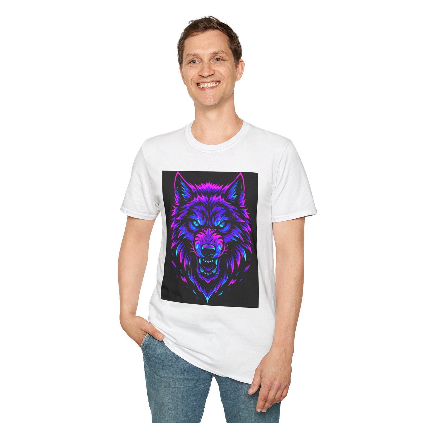 Psychedelic Wolf T-Shirt, Graphic Tee, Animal Lover Gift, Festival Wear, Unique Art Shirt, Unisex Style