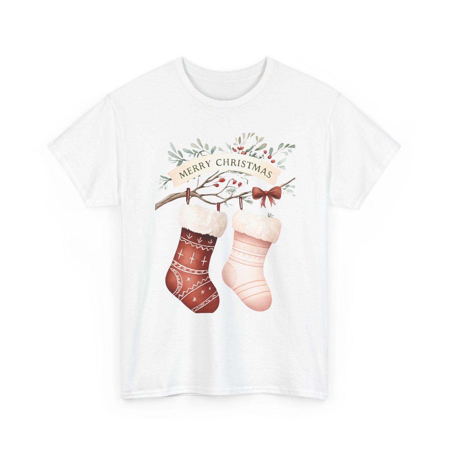 Watercolor Christmas Stocking Tee - Hope & Love