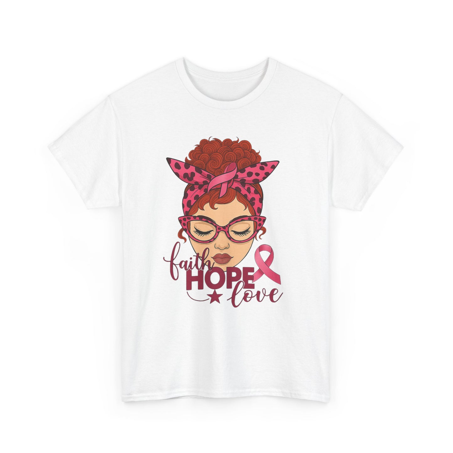 Hope, Faith & Love: Pink Ribbon Awareness Tee