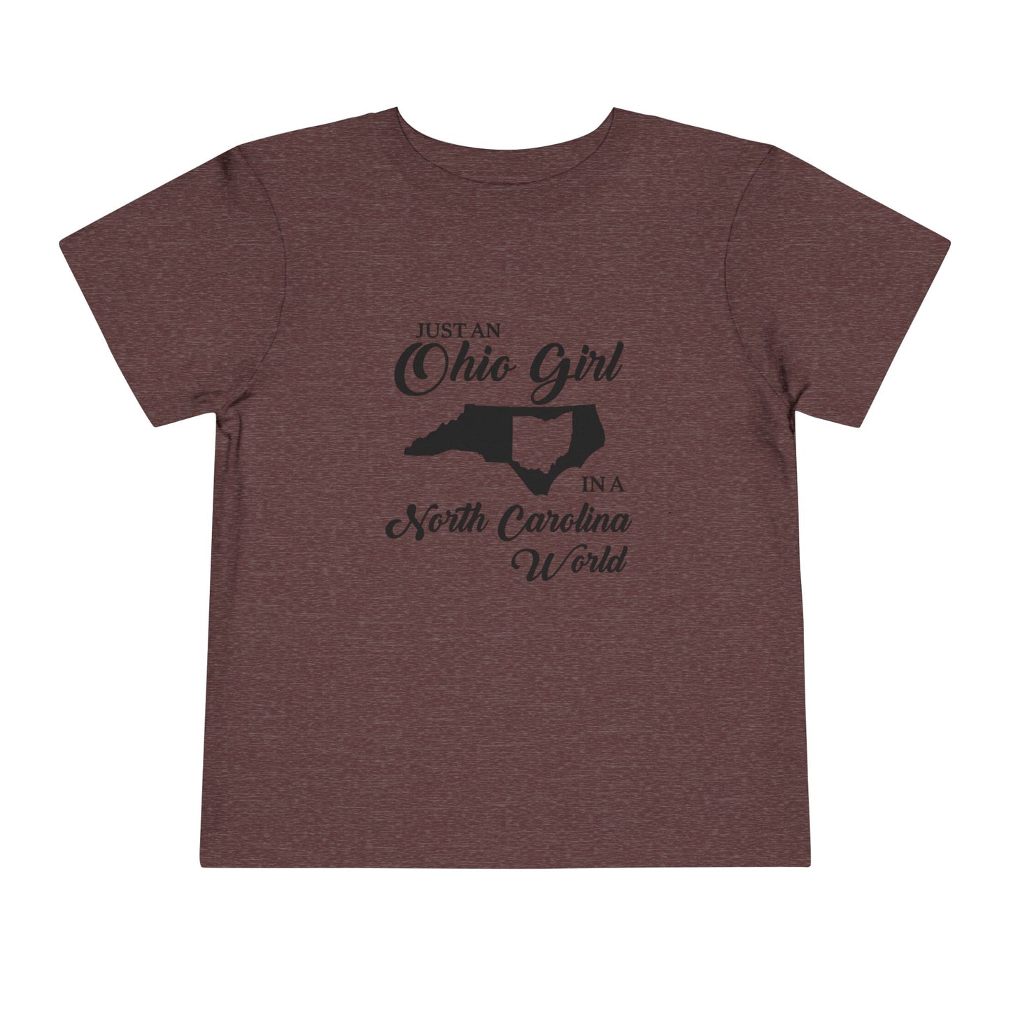 Toddler Tee Ohio Girl in North Carolina World Design Shirt