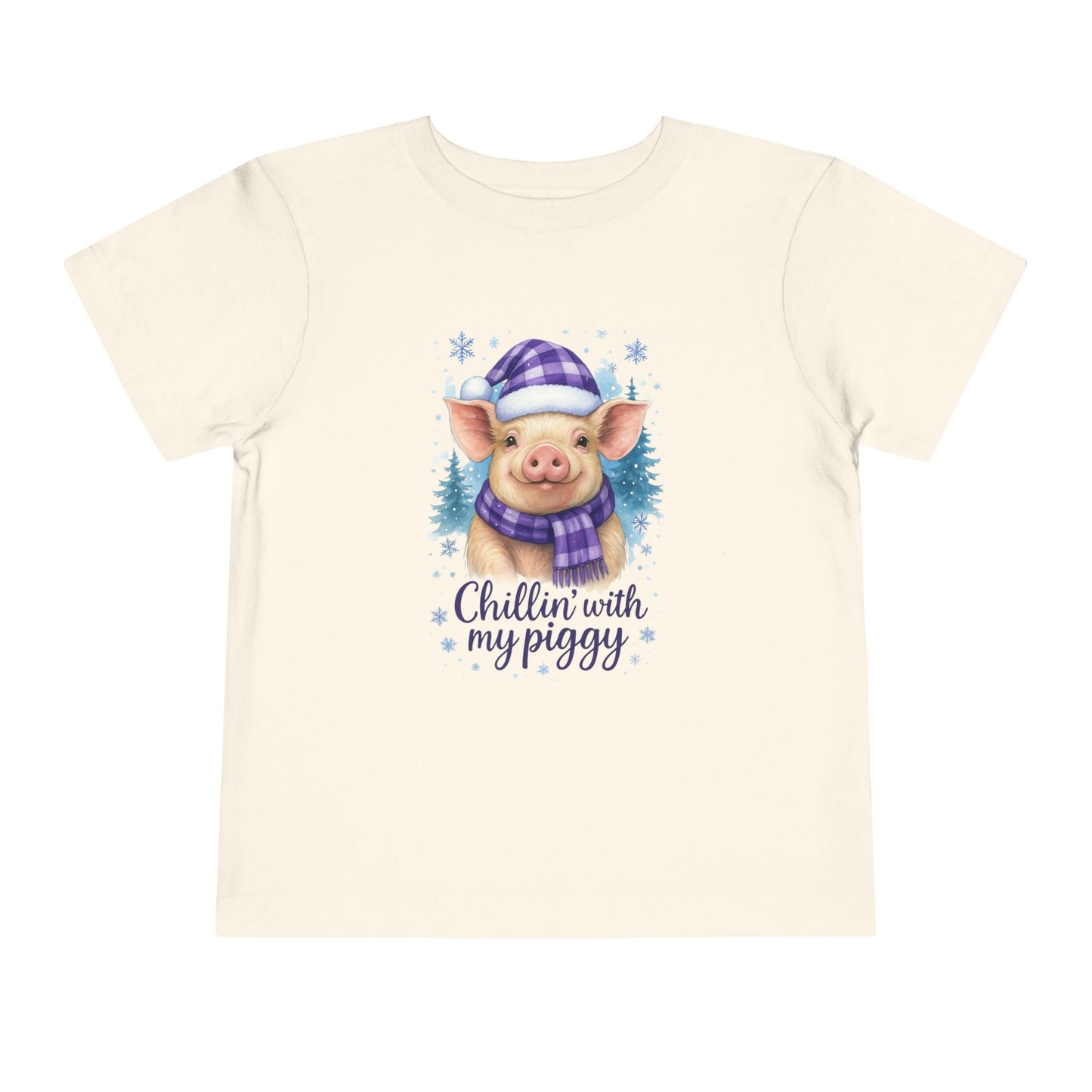 Chillin' Piggy Toddler Christmas Tee