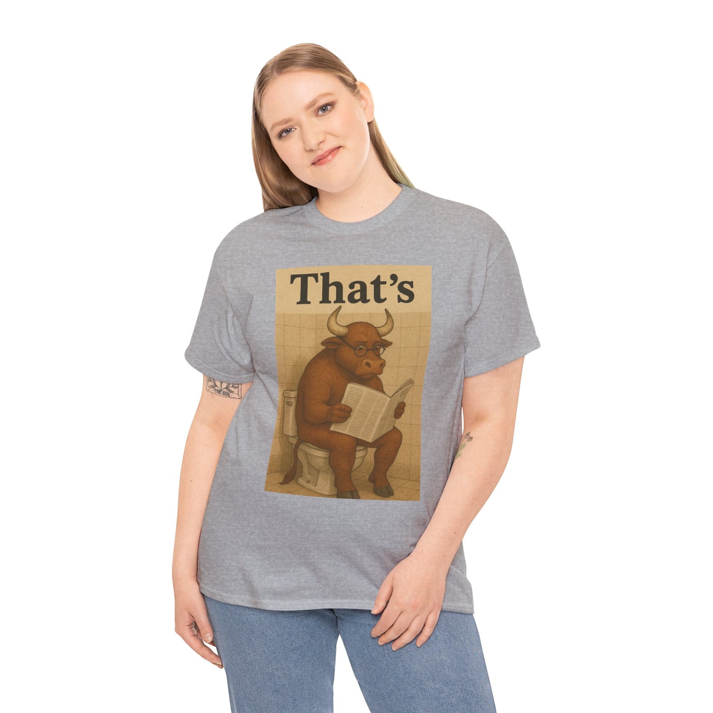 Bull on Toilet Unisex Tee