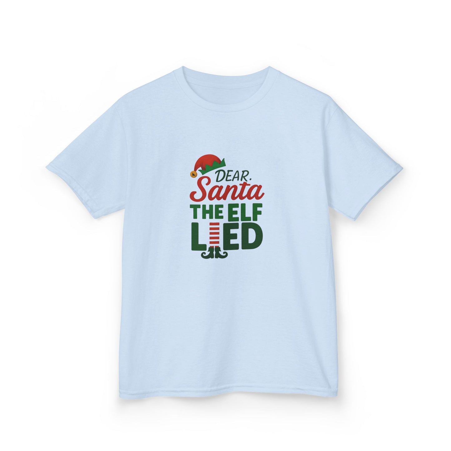 Dear Santa, The Elf Lied! Kids' Christmas Tee