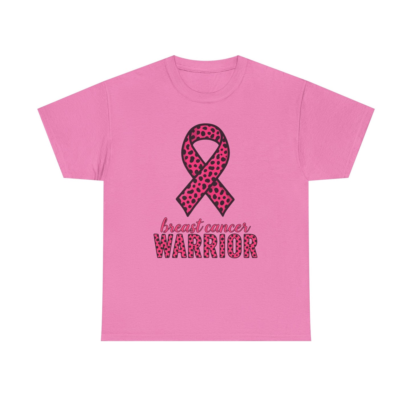 Pink Leopard Ribbon Breast Cancer Awareness Tee