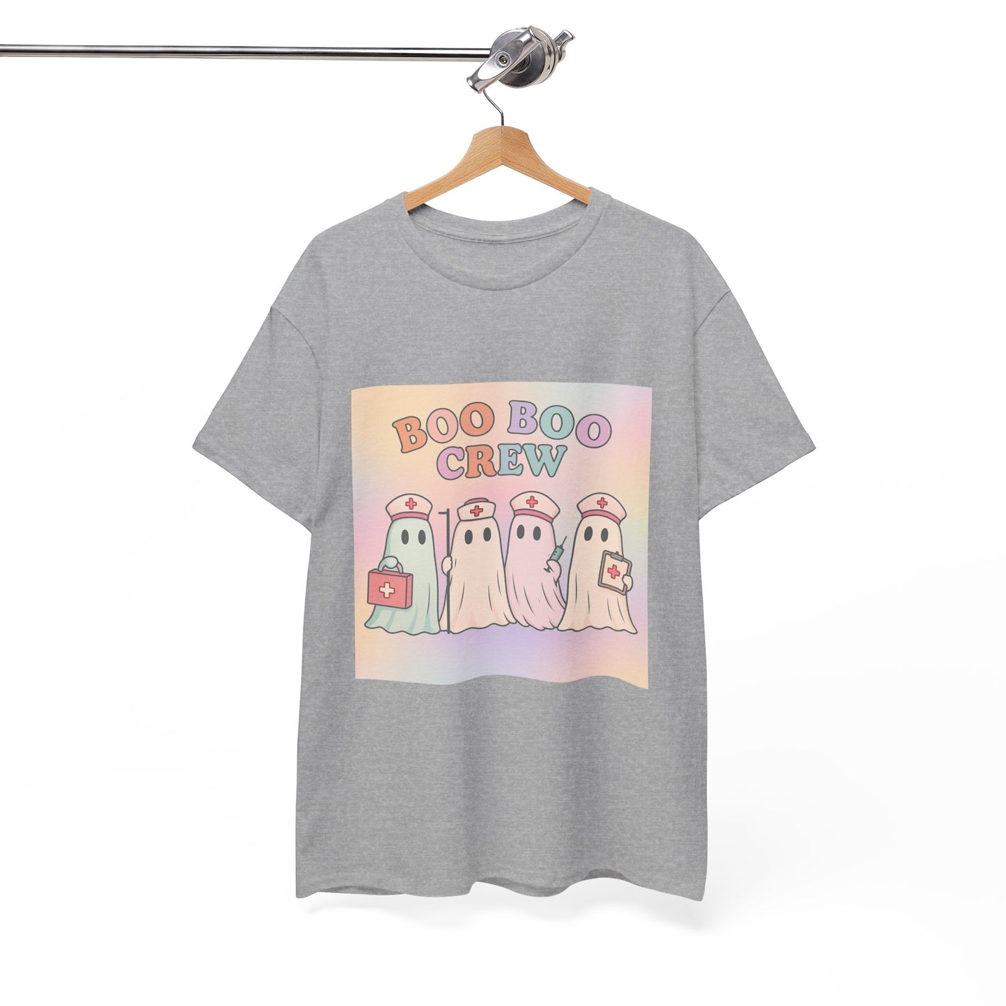 Boo Boo Crew Nurse Ghost T-Shirt – Cute Pastel Halloween Medical Tee