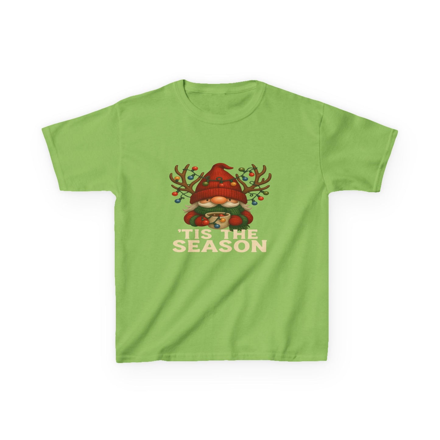 Gnome Dino 'Tis The Season Kids Christmas Tee