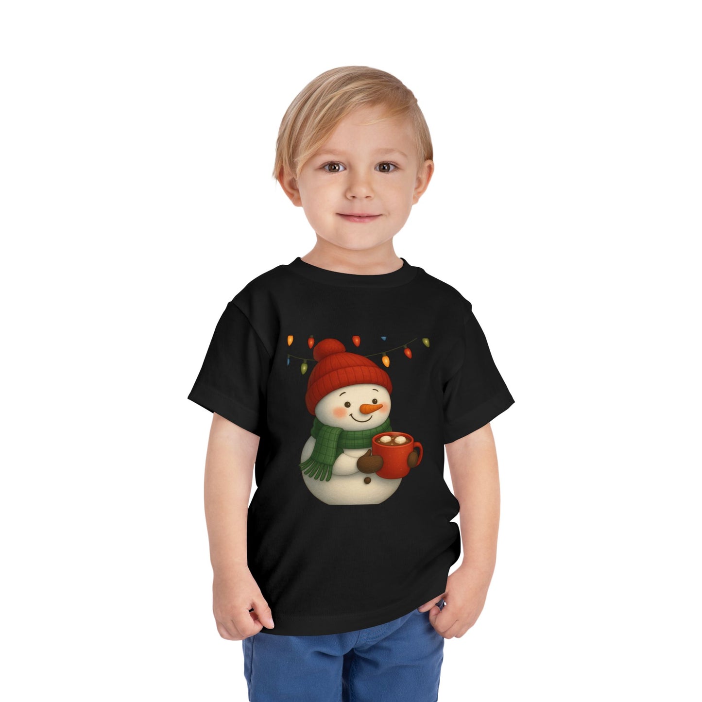 Snowman & Hot Chocolate Toddler Christmas Tee