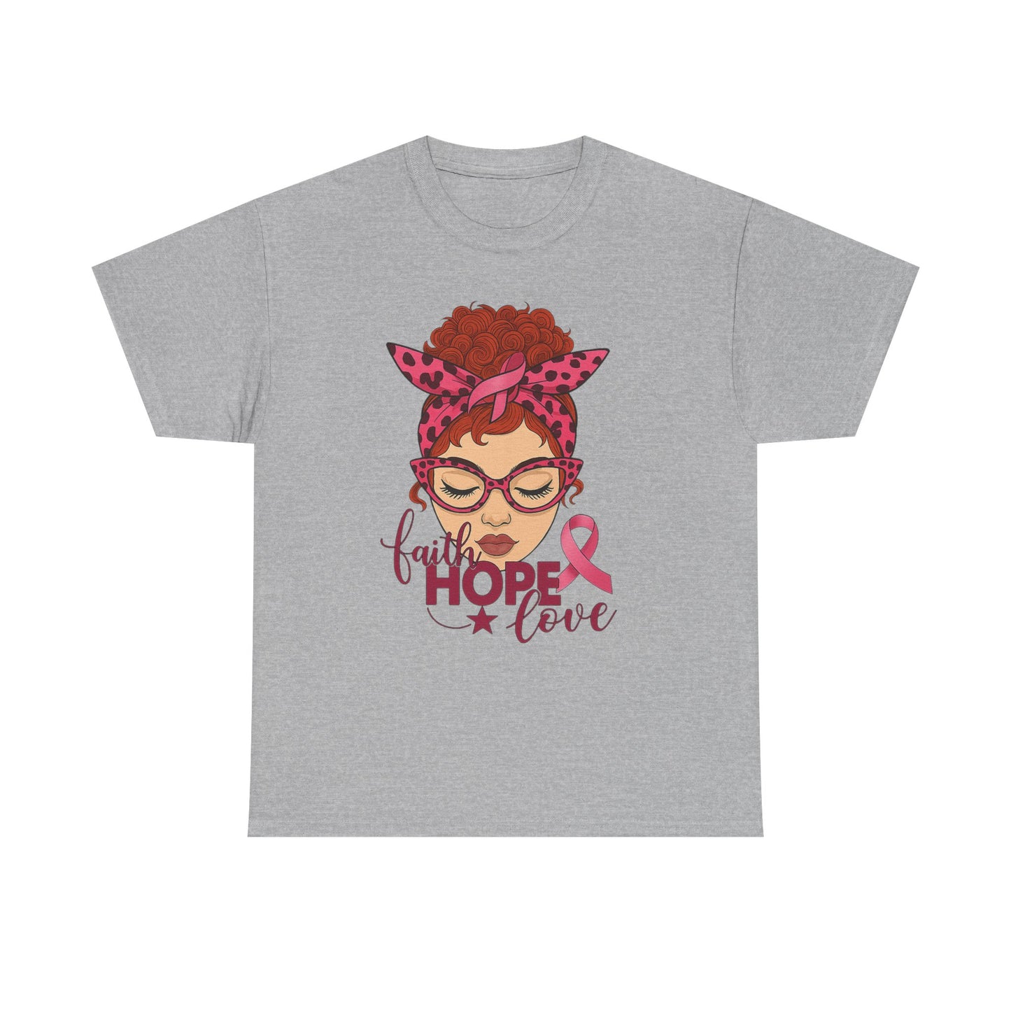 Hope, Faith & Love: Pink Ribbon Awareness Tee