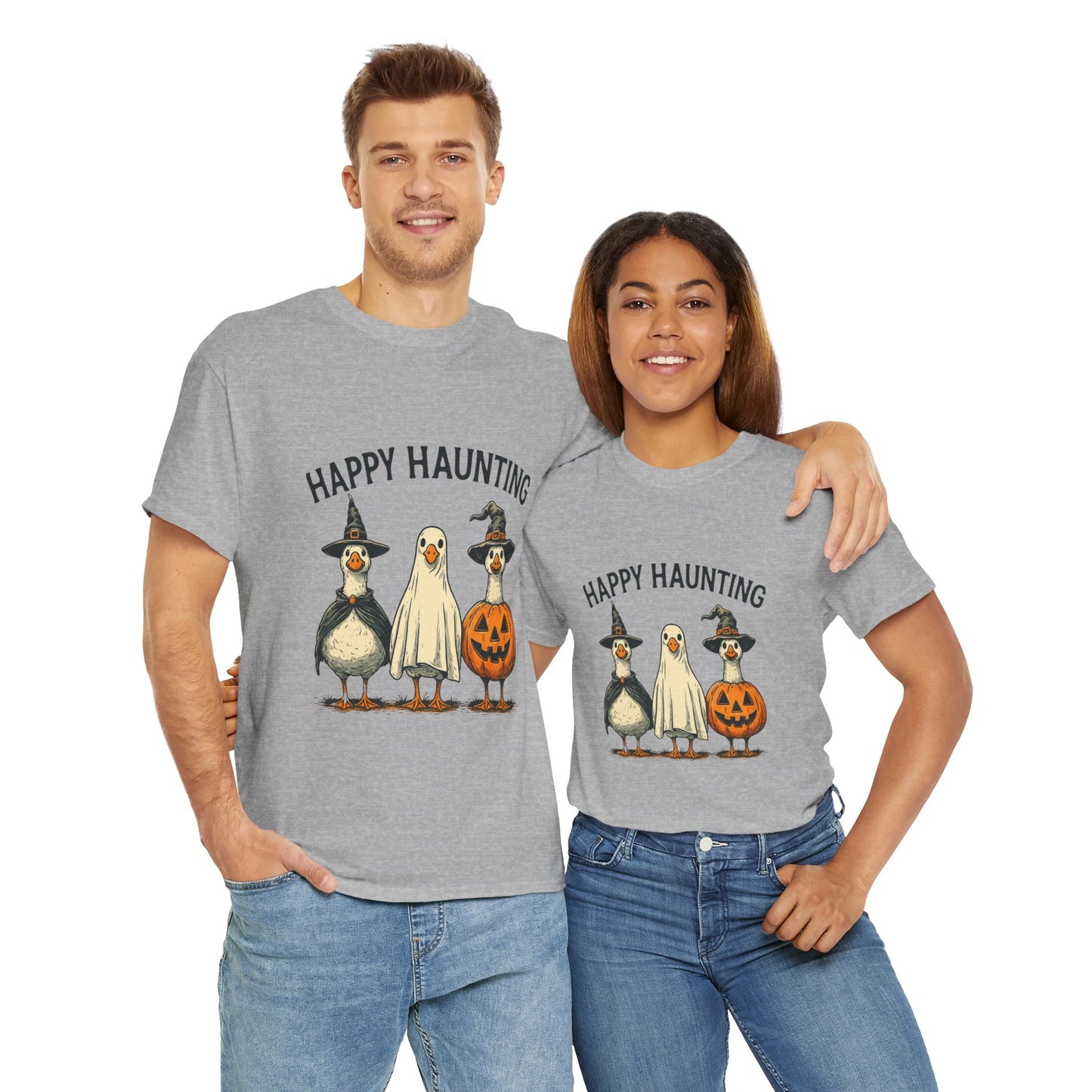 Happy Haunting Geese Halloween Tee