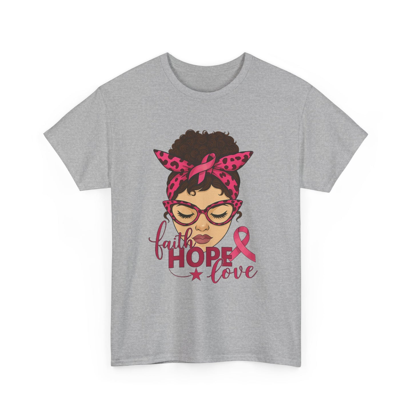 Hope, Faith, Love: Breast Cancer Awareness Tee