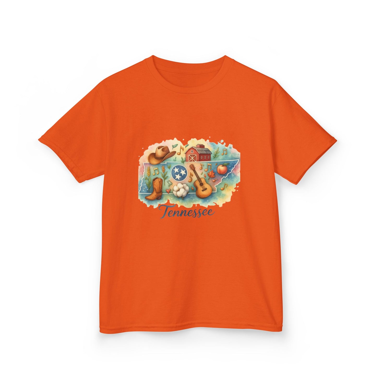 Tennessee Watercolor Dinosaur Christmas Tee