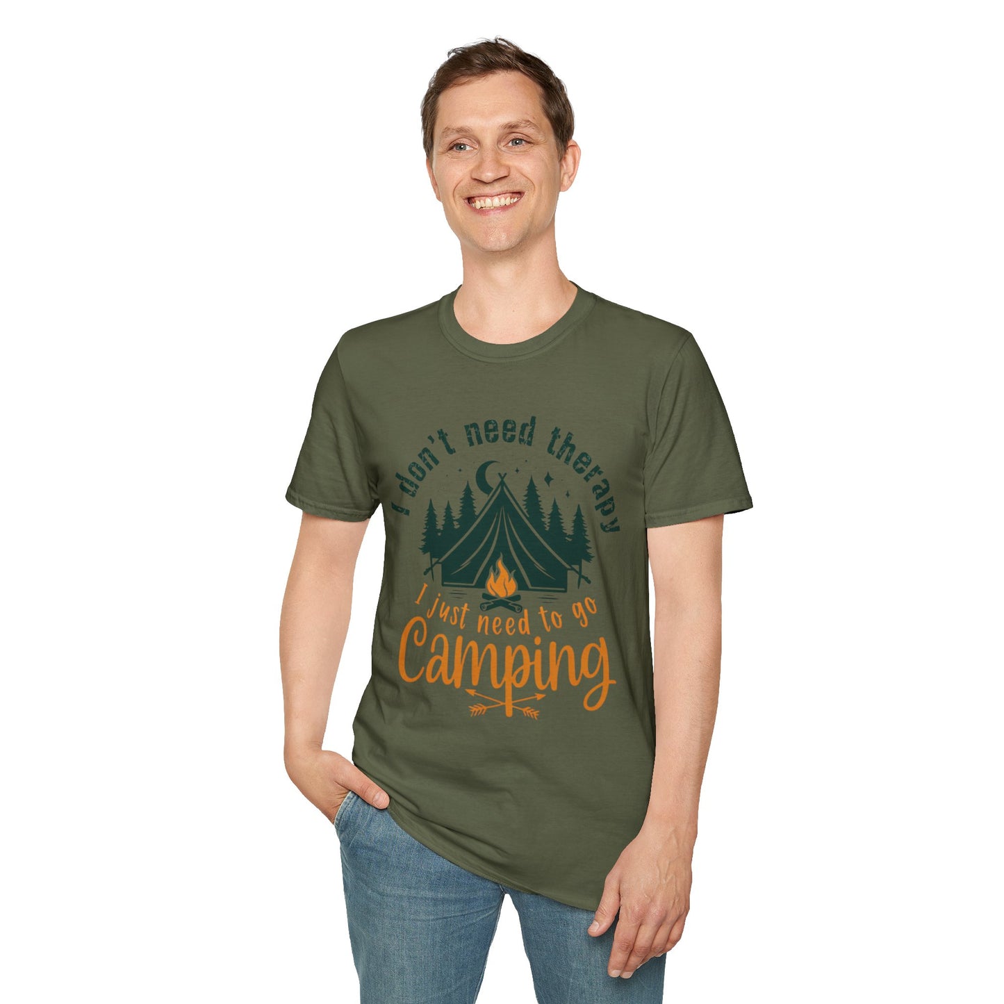 Camping Therapy Unisex T-Shirt | Outdoor Enthusiast Gift | Nature Lover Tee | Adventure Shirt | Camping Apparel