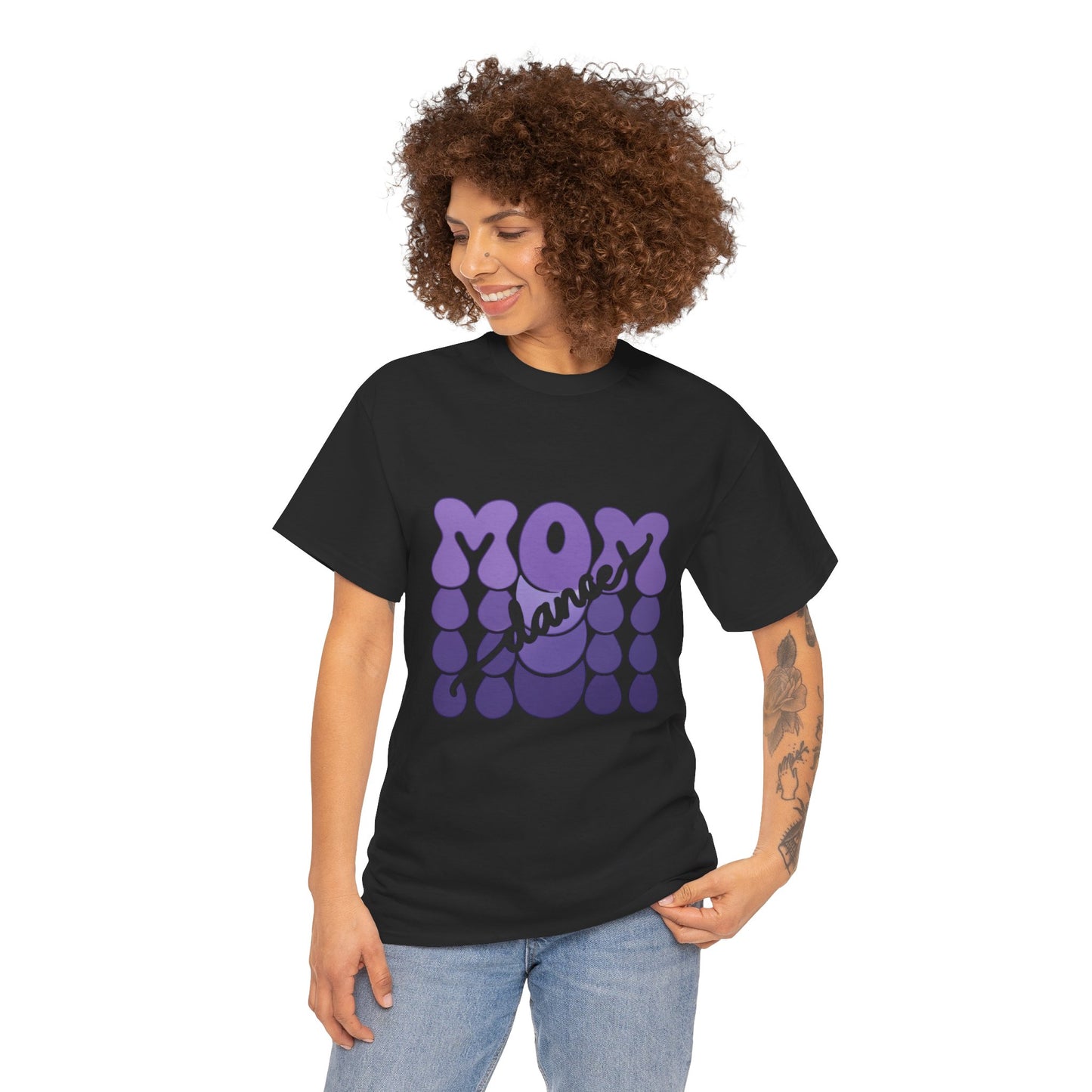 MOM Dance – Purple Letter Stage Spirit Tee