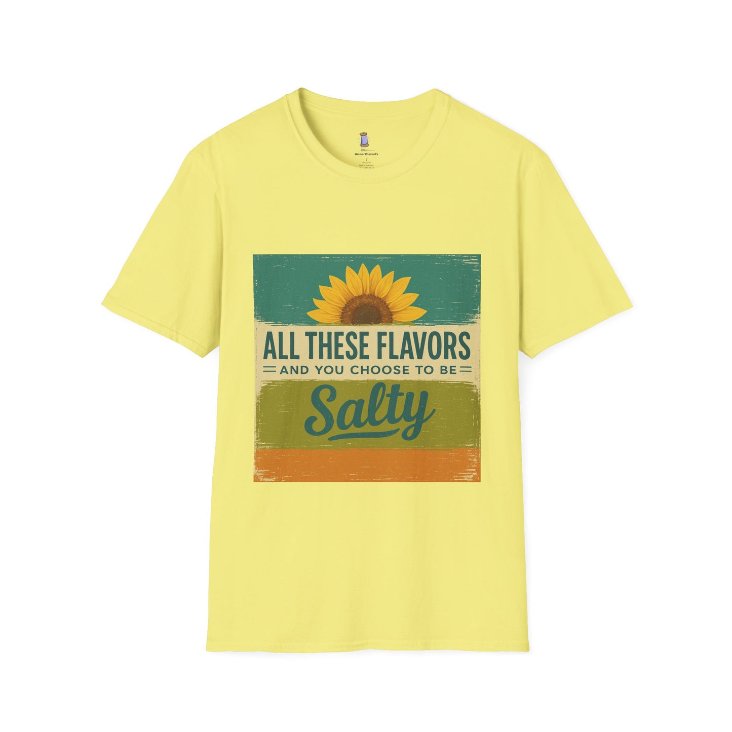 Sunflower Salty T-Shirt: Unisex Softstyle Tee for Sunshine Lovers, Casual Wear, Birthday Gift, Summer Vibes, Relaxed Style