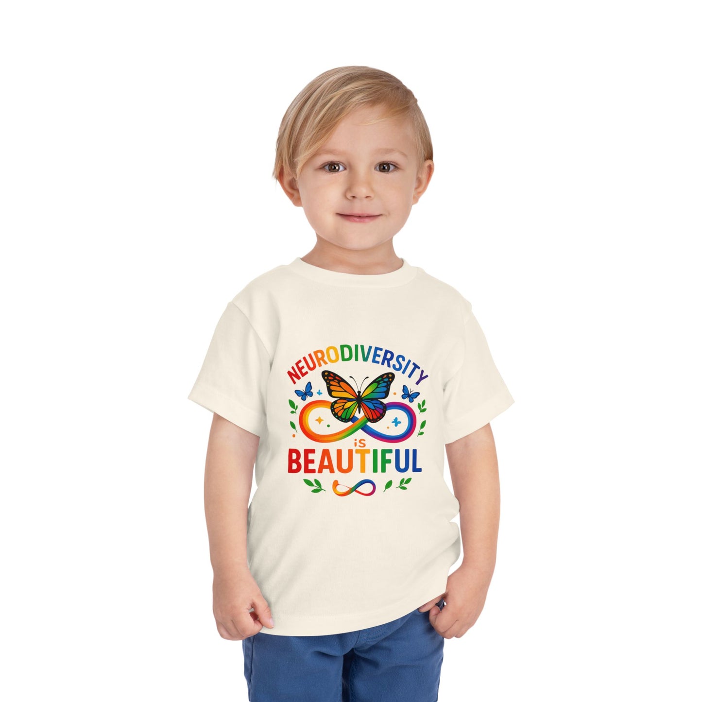 Toddler T-Shirt Colorful Butterfly Rainbow Infinity Symbol Acceptance Shirt