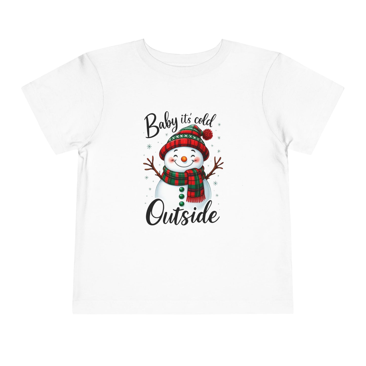 Baby It's Cold Outside Snowman Toddler Christmas Tee