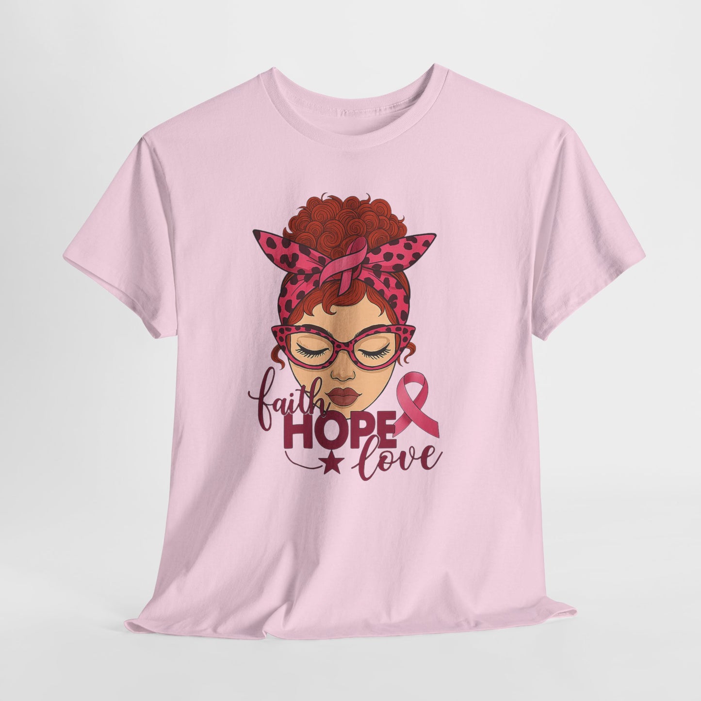 Hope, Faith & Love: Pink Ribbon Awareness Tee
