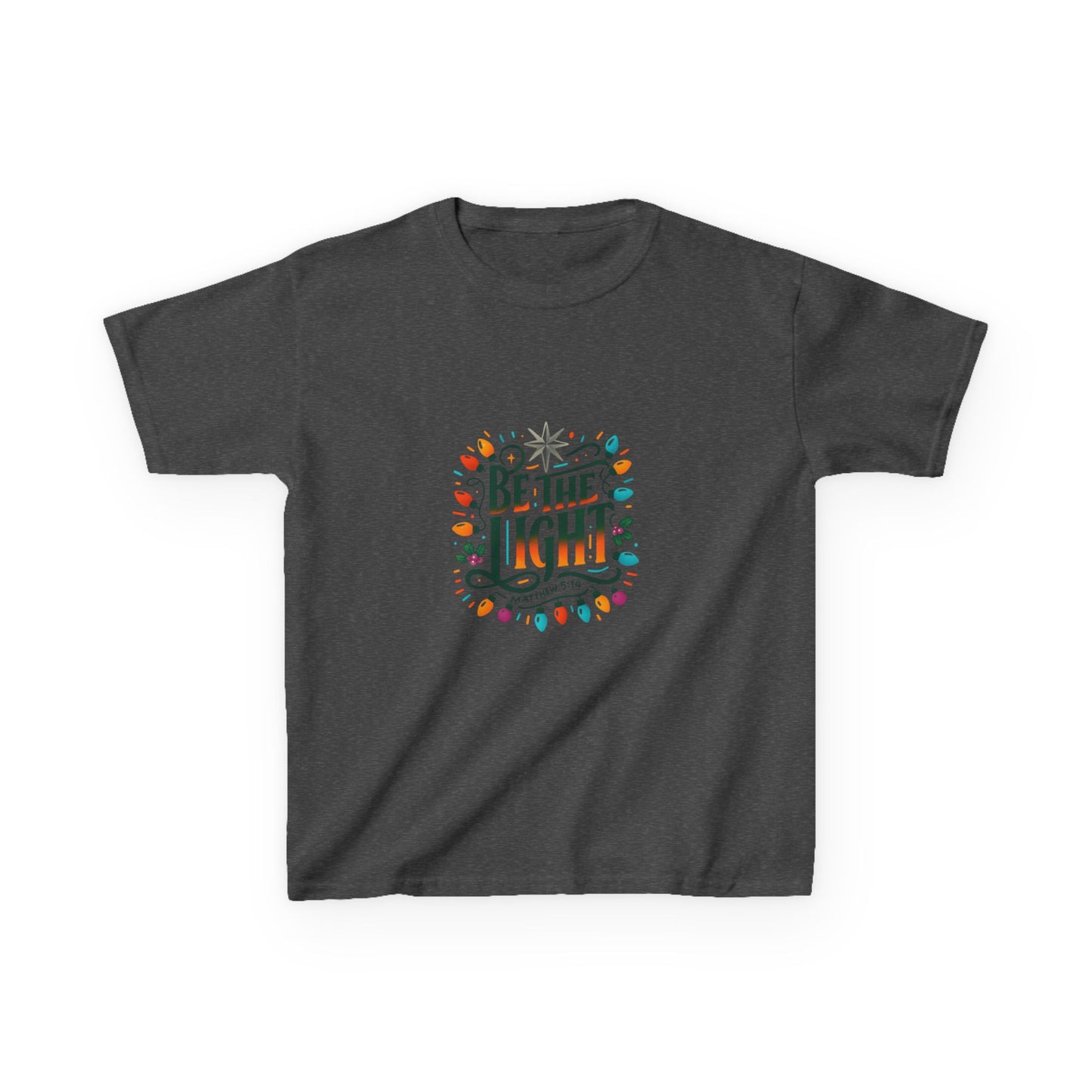 Be the Light Christmas Dinosaur Kids Tee