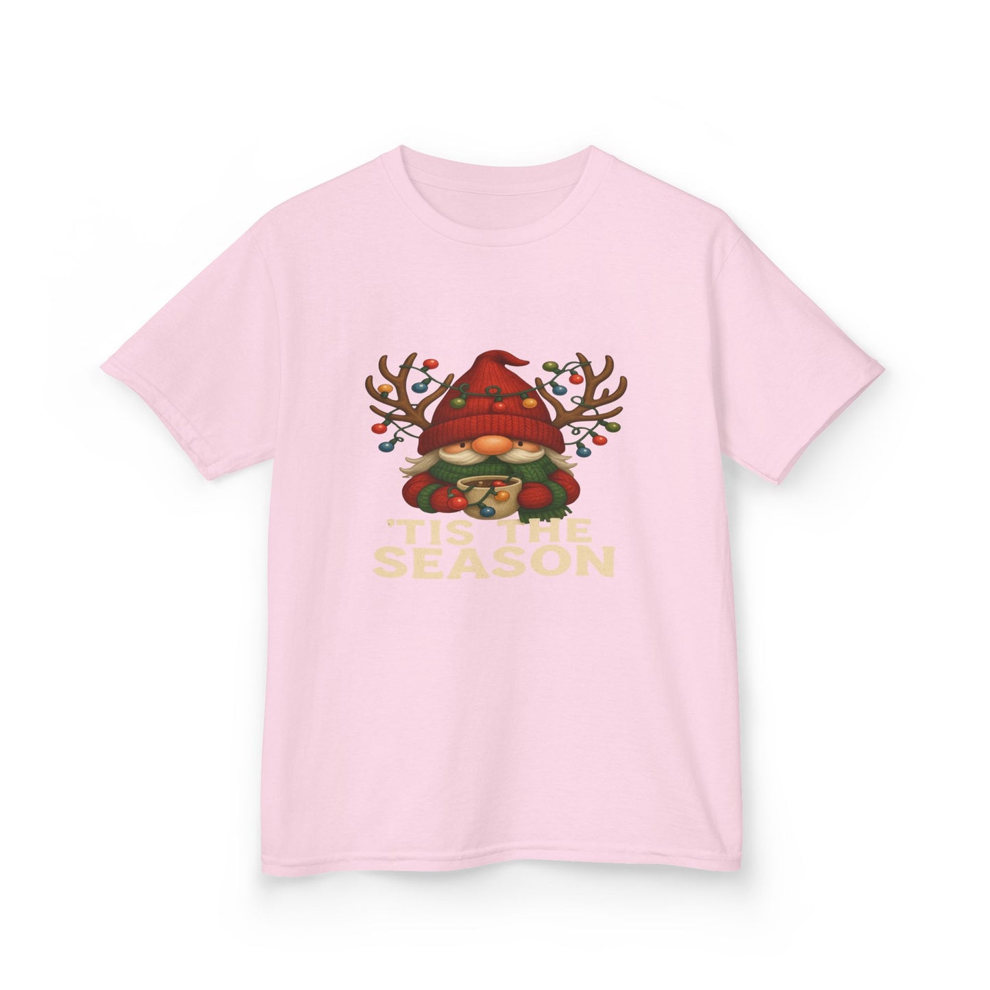 Gnome Dino 'Tis The Season Kids Christmas Tee