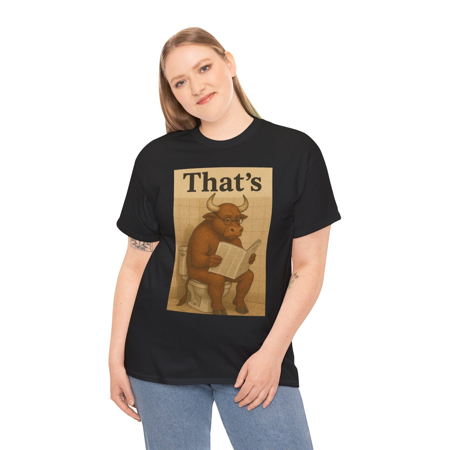 Bull on Toilet Unisex Tee