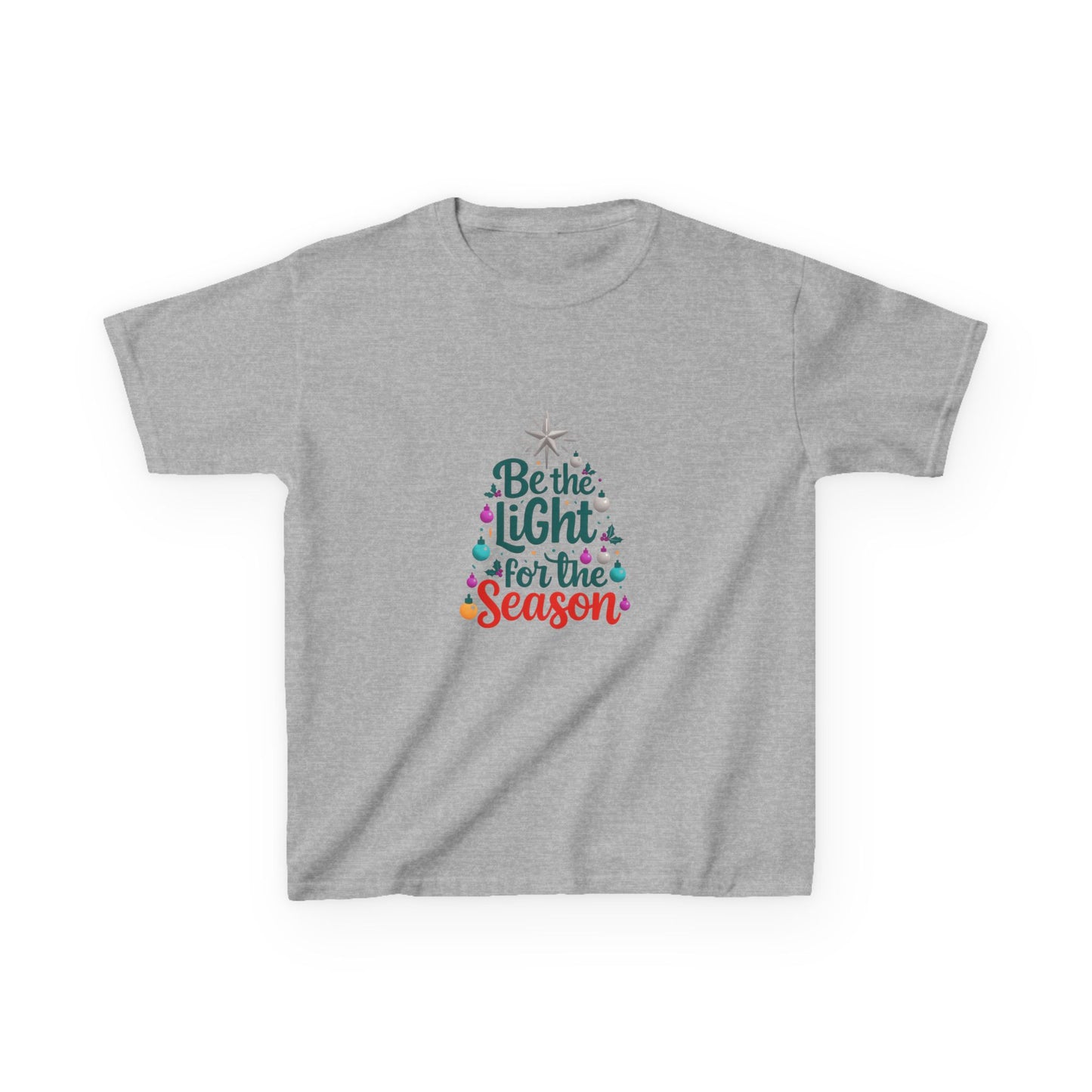 Be the LIGHT Christmas Tree Dino Kids Tee