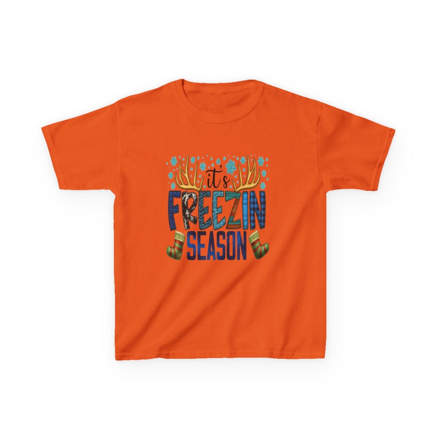 It's FREEZIN' Season Dinosaur Kids Tee - Xmas Gift