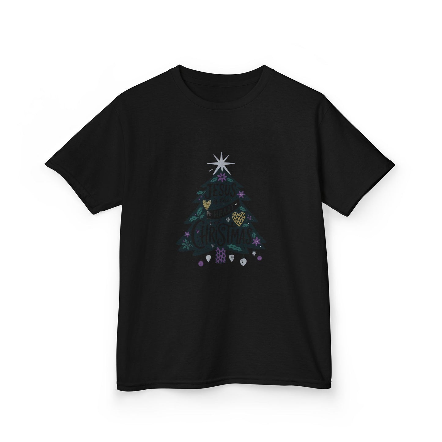 Jesus is the Heart of Christmas Tee - Dinosaur Kids Shirt