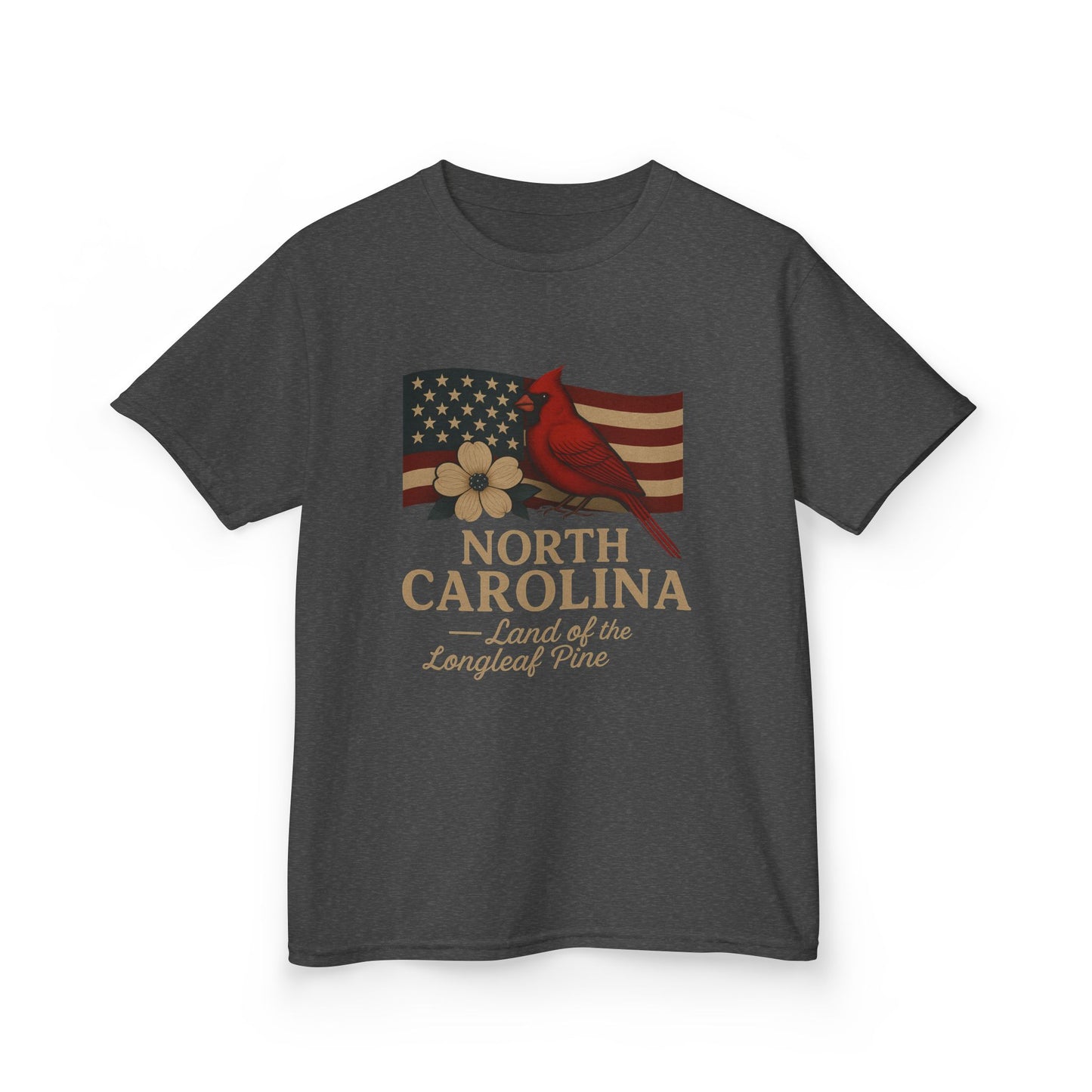 North Carolina Cardinal Christmas Tee - Kids Holiday Shirt