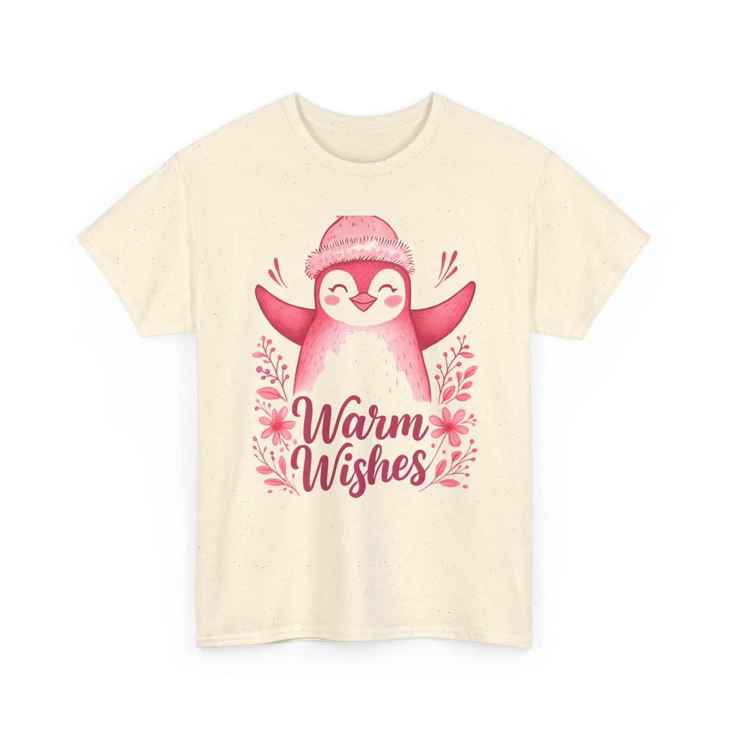 Warm Wishes Pink Penguin Tee - Holiday Tee