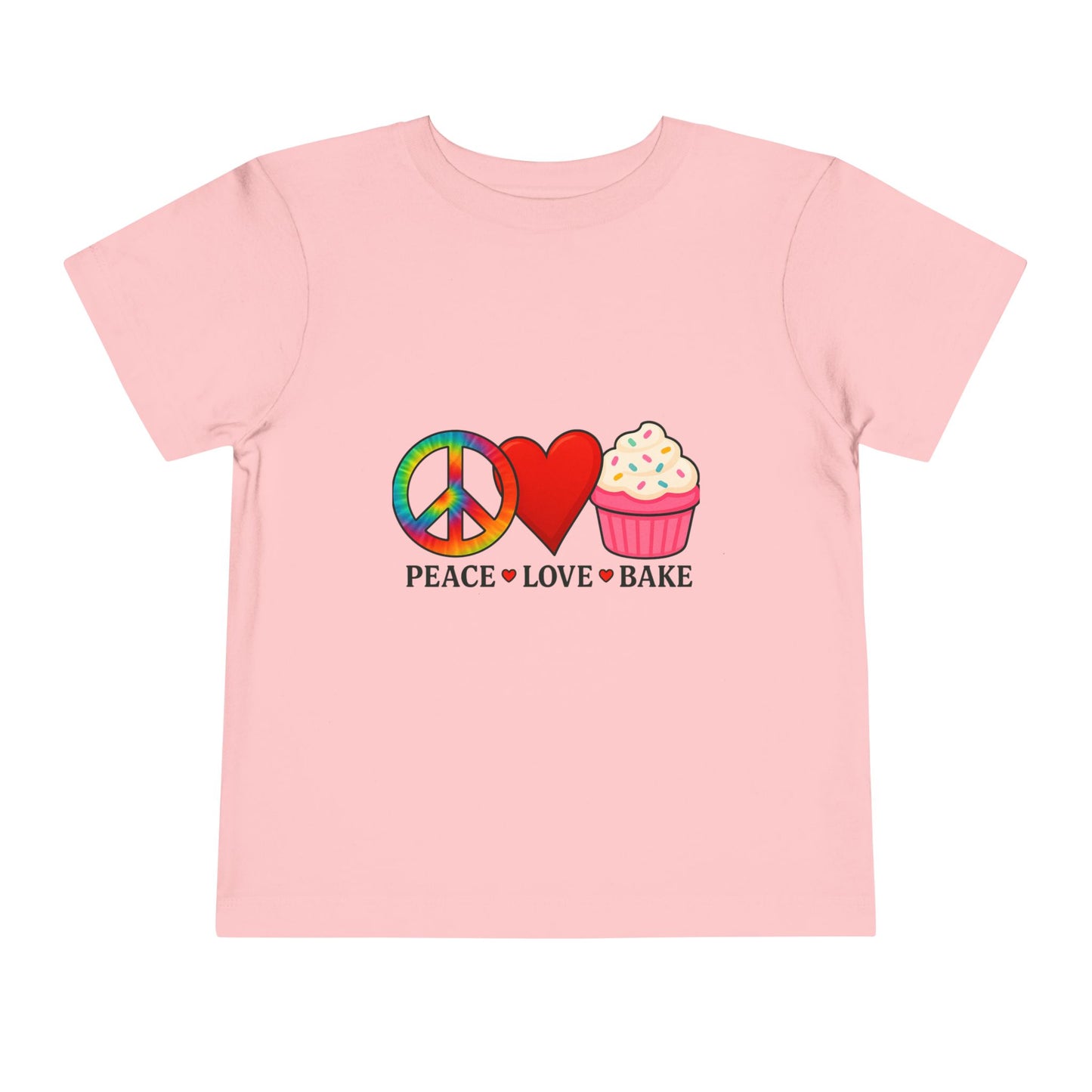 Peace Love Bake Toddler Christmas Tee