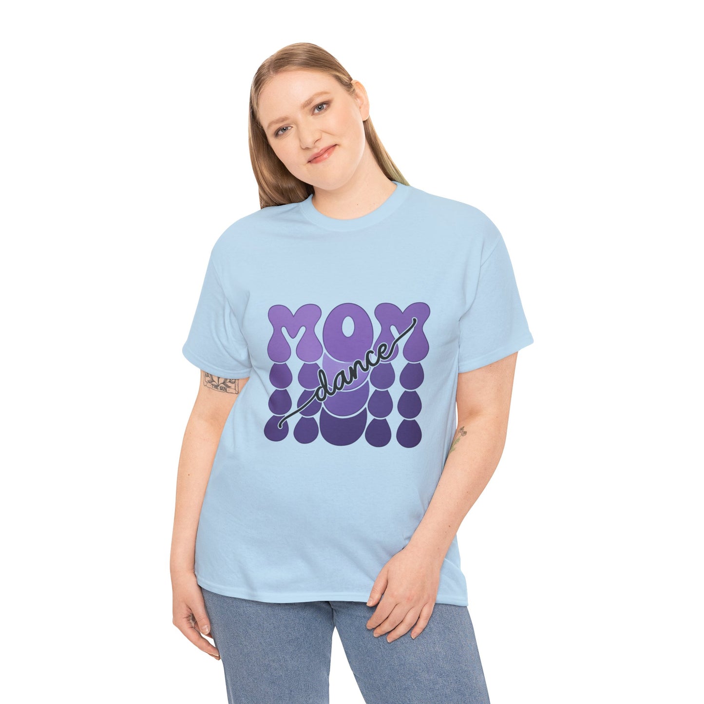 MOM Dance – Purple Letter Stage Spirit Tee