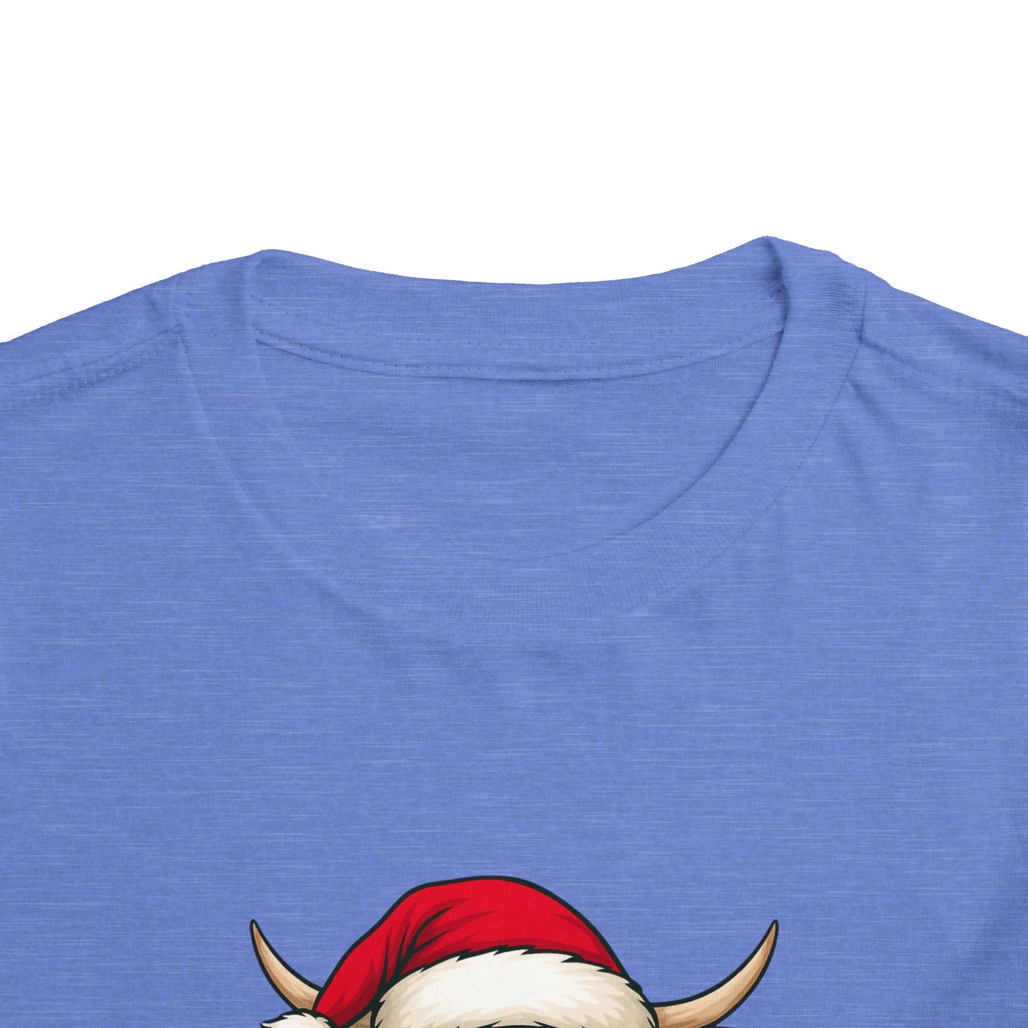 Mooey Christmas Highland Cow Toddler Tee