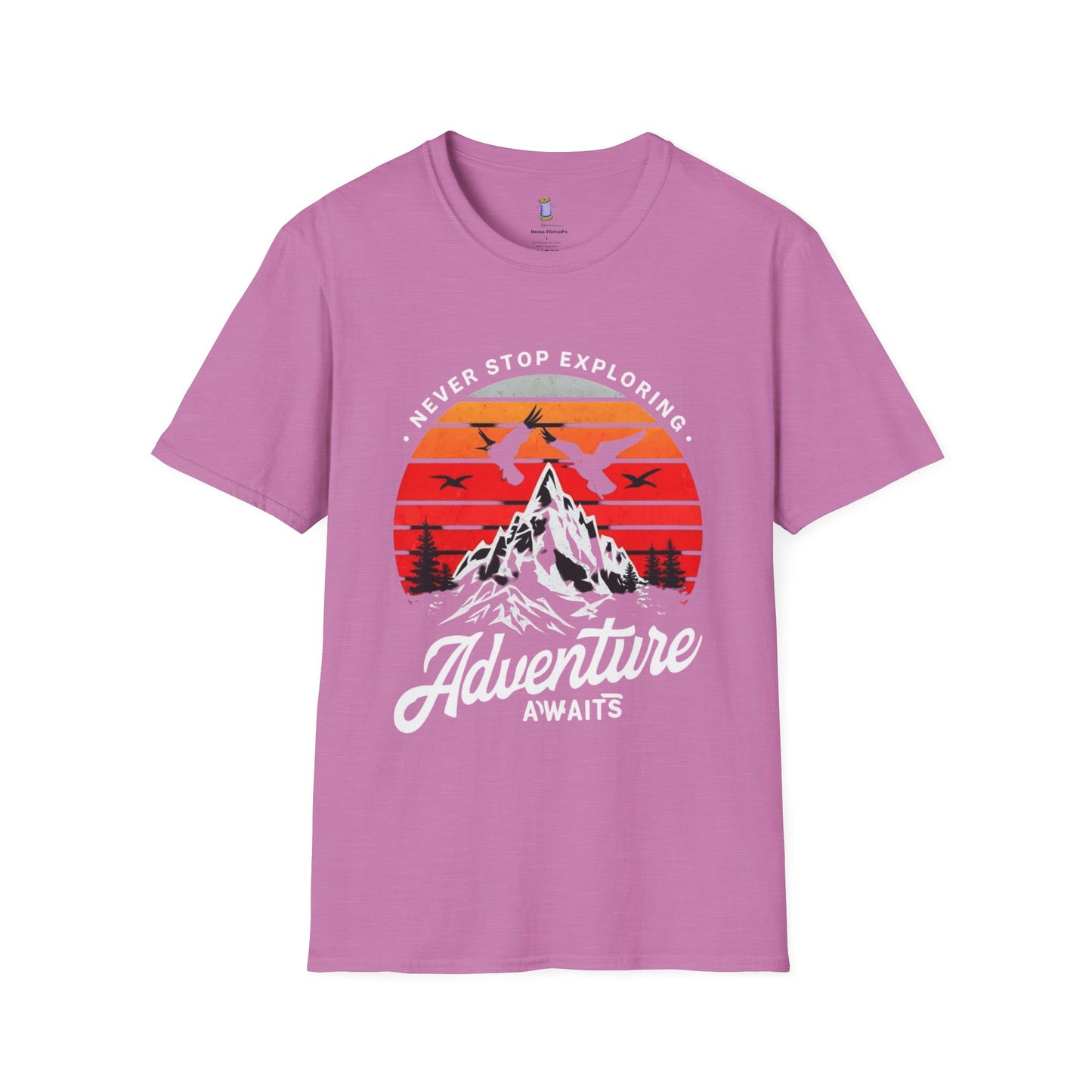 Adventure Awaits T-Shirt | Unisex Softstyle Tee | Perfect for Travel Lovers, Outdoor Adventures, Camping, Nature Gifts, Explore