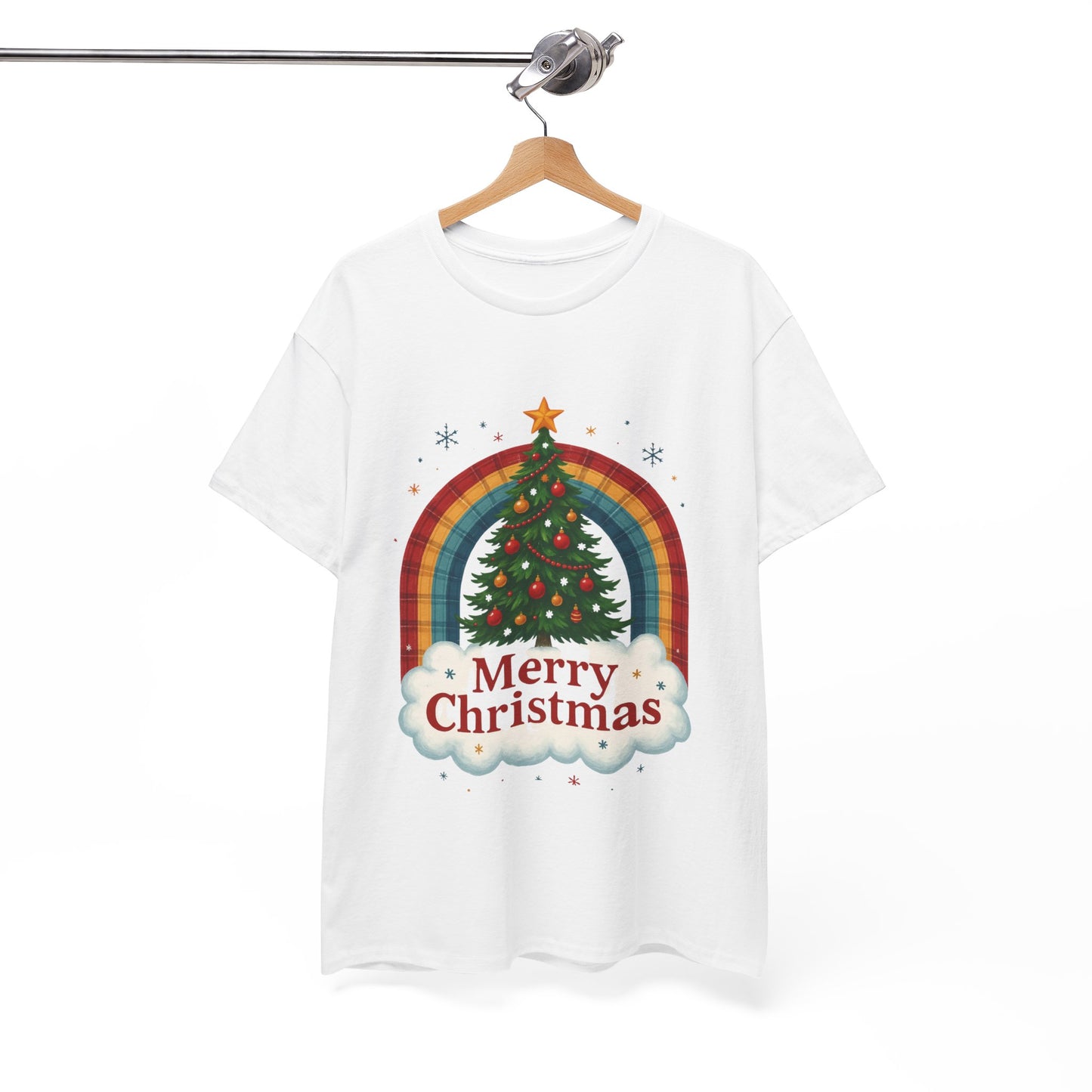 Christmas Rainbow Unisex Tee - Merry Christmas Tree