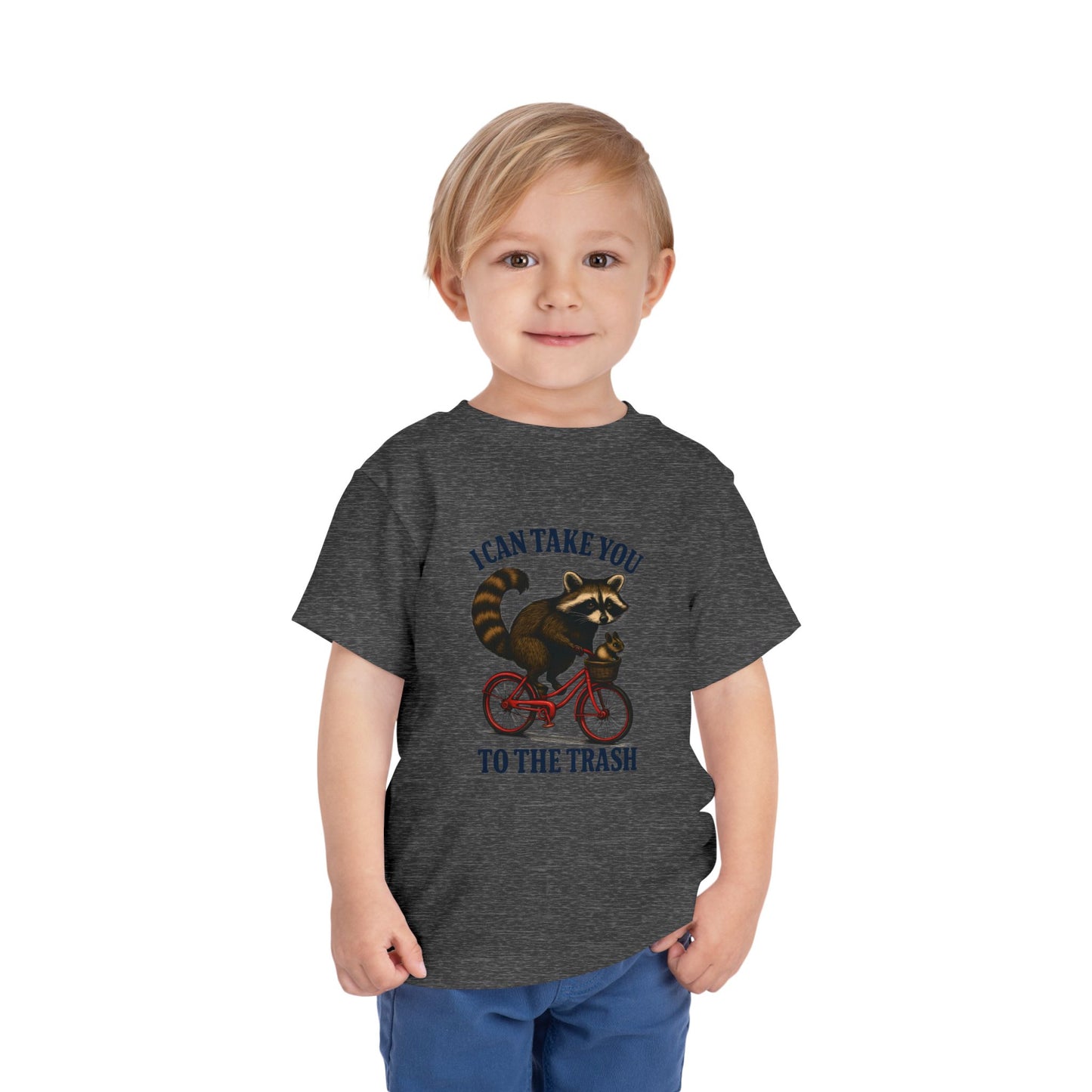 Raccoon Bike Ride Toddler Christmas Tee