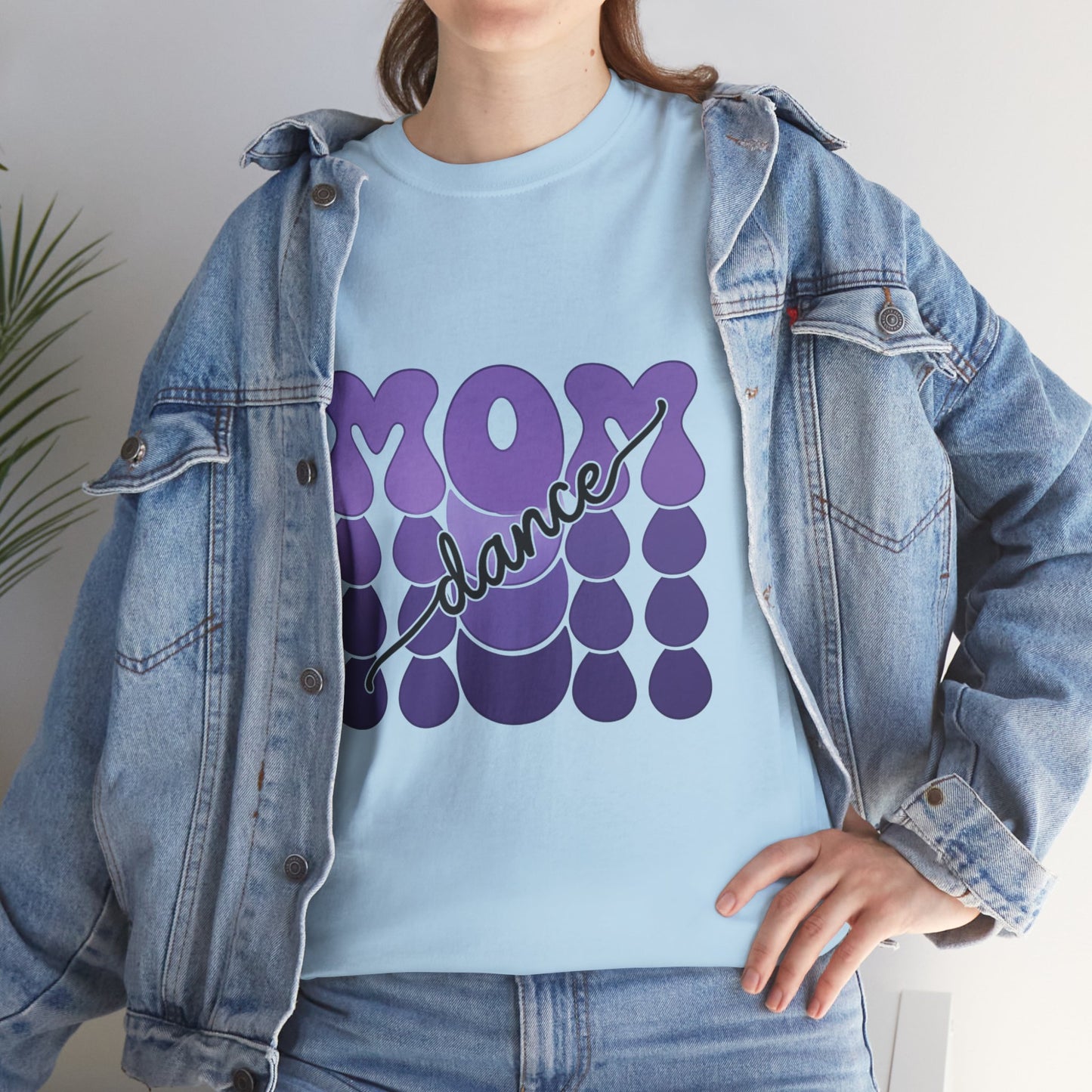 MOM Dance – Purple Letter Stage Spirit Tee