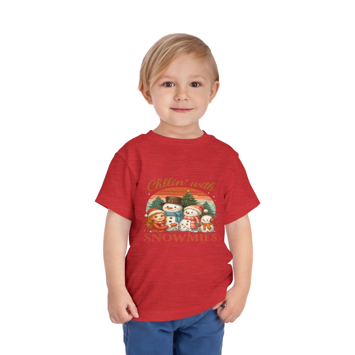 Chillin' With Snowmies Toddler Christmas Tee