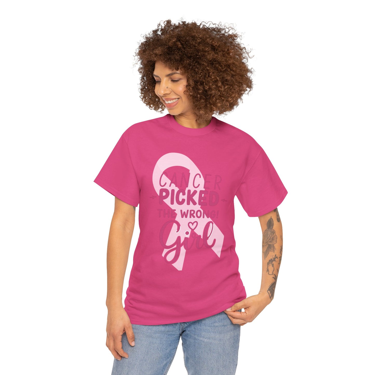 Cancer: The Wrong Picked Girl - Pink Ribbon Tee