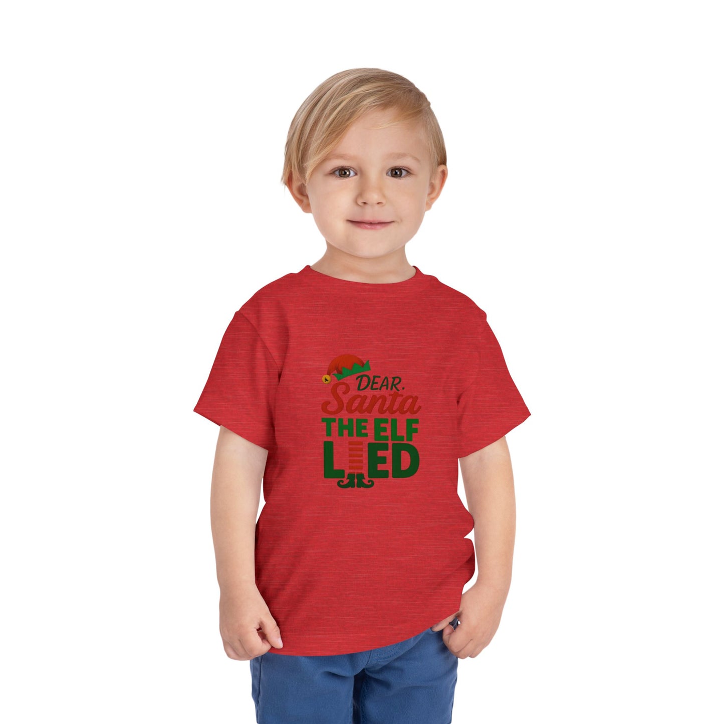 Dear Santa The Elf Lied Toddler Christmas Tee