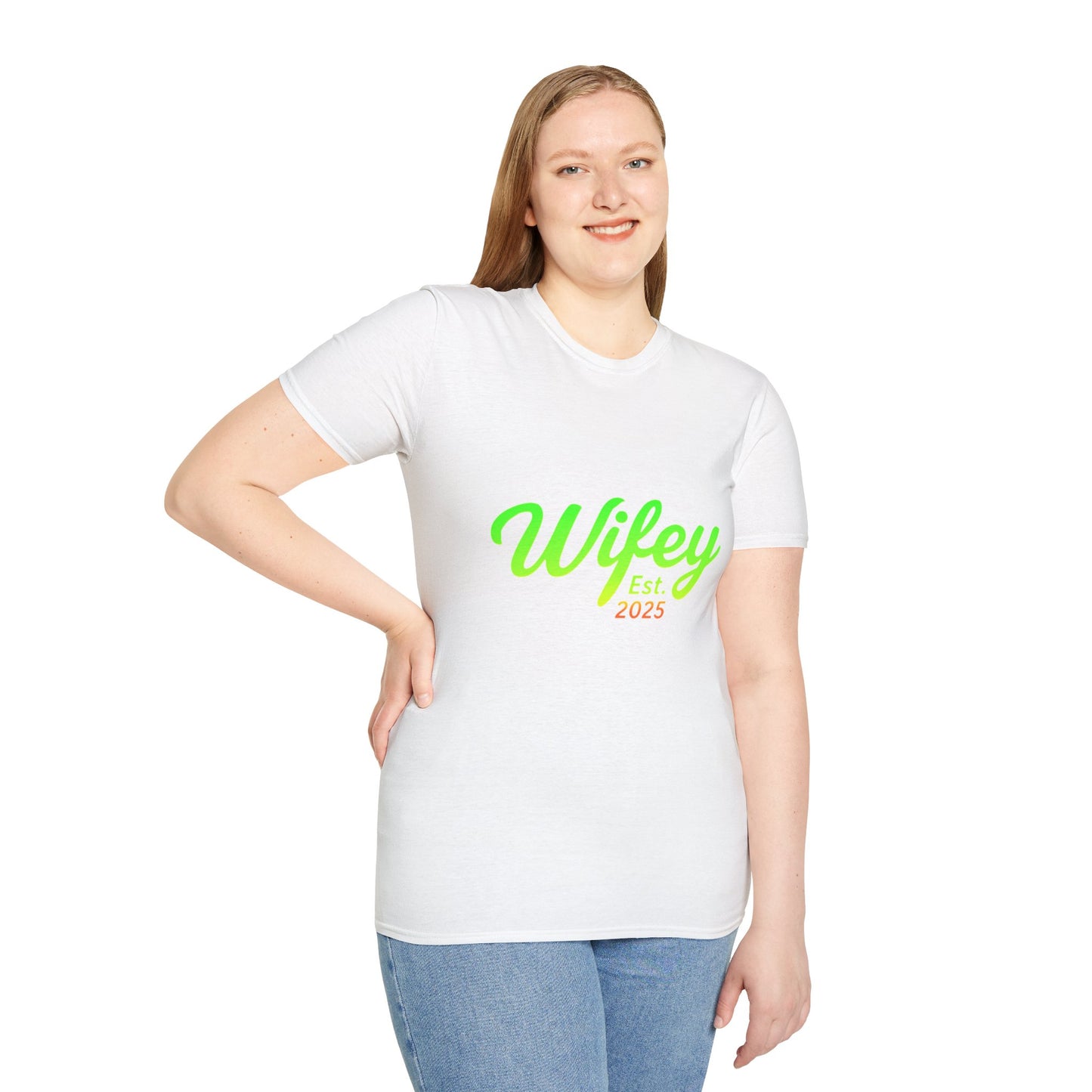 Wifey Est. 2025 T-Shirt, Bridal Shower Gift, Newlywed Apparel, Wedding Favor, Engagement Celebration Tee, Cute Couple Top